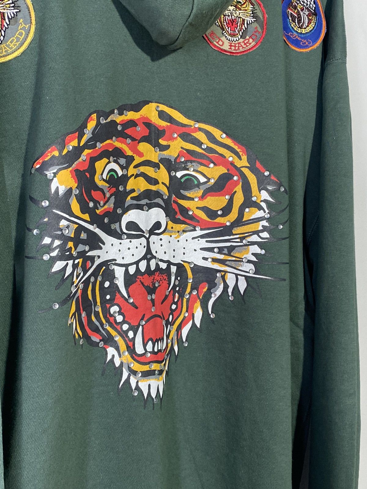 Ed Hardy Vintage 00s Ed Hardy by Christian Audigier men’s zip hoodie Size US XXL / EU 58 / 5 - 18 Thumbnail