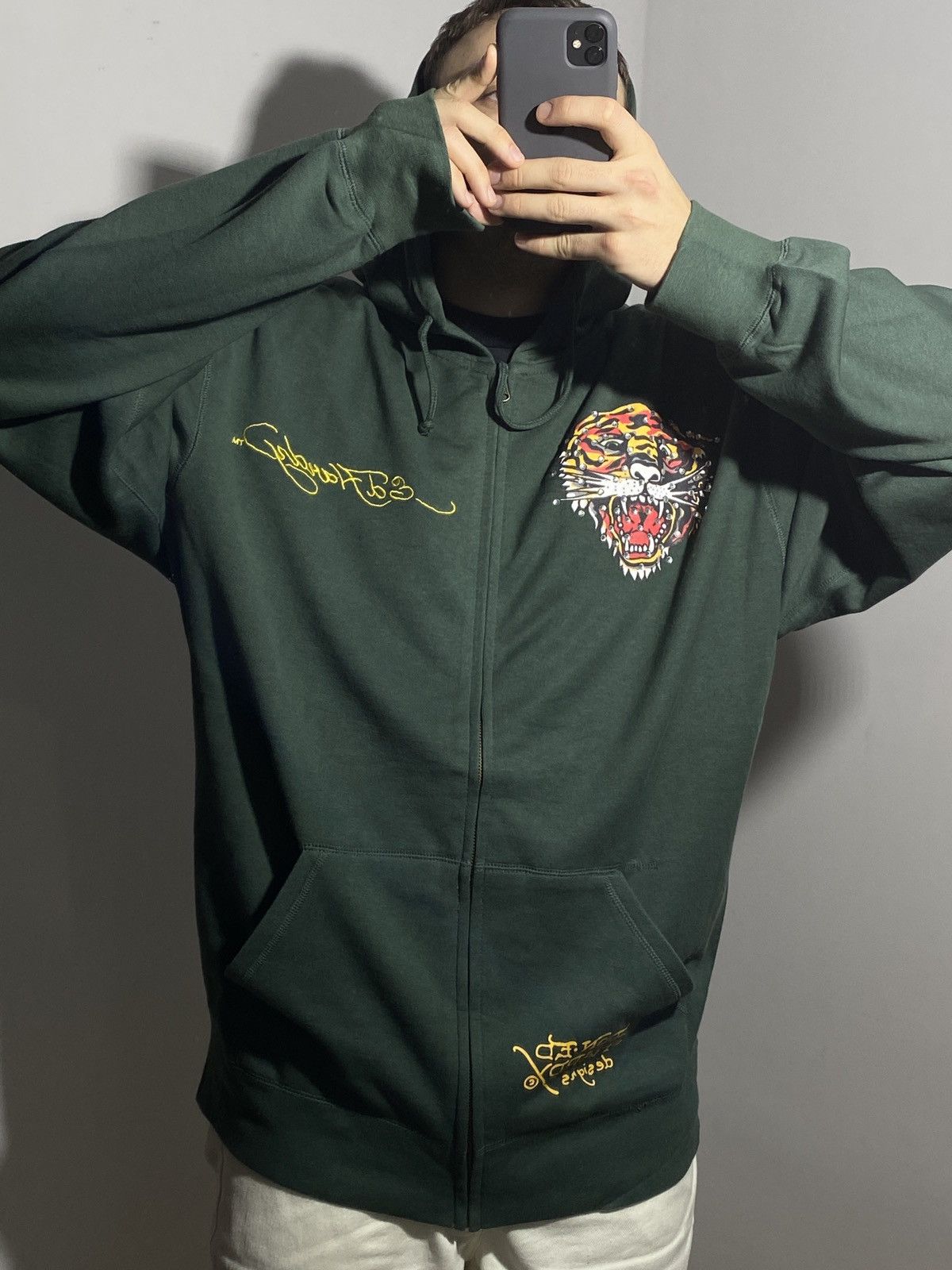 Ed Hardy Vintage 00s Ed Hardy by Christian Audigier men’s zip hoodie Size US XXL / EU 58 / 5 - 6 Thumbnail