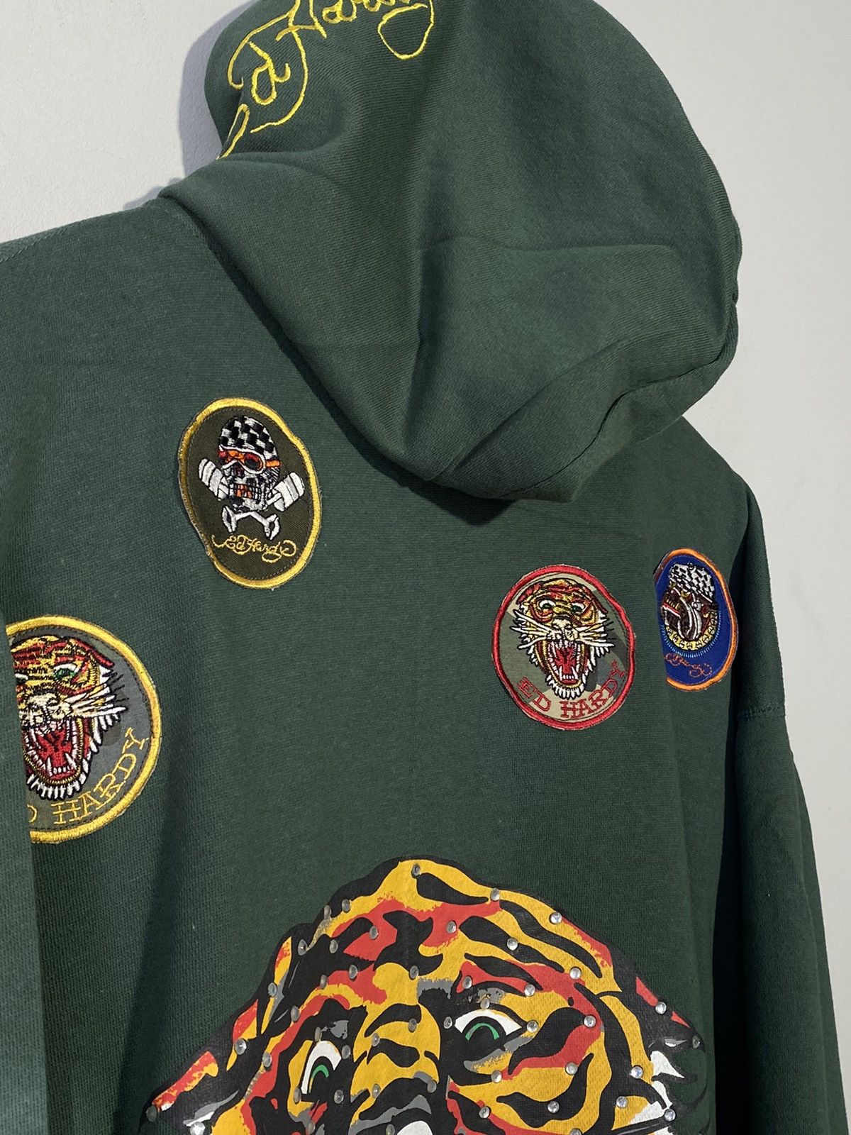 Ed Hardy Vintage 00s Ed Hardy by Christian Audigier men’s zip hoodie Size US XXL / EU 58 / 5 - 17 Thumbnail