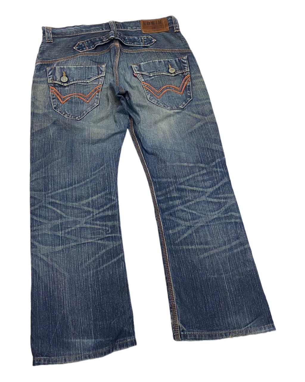Hysteric Glamour × If Six Was Nine FLARE🔥EDWIN EXCLUSIVE VINTAGE DENIM FLARED BUCKLE BACK Size US 34 / EU 50 - 4 Thumbnail