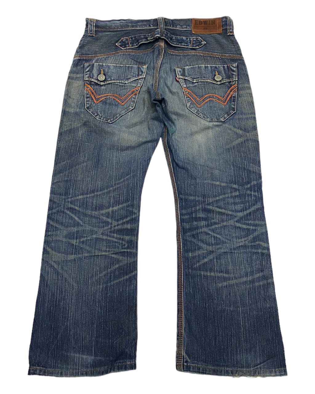 Hysteric Glamour × If Six Was Nine FLARE🔥EDWIN EXCLUSIVE VINTAGE DENIM FLARED BUCKLE BACK Size US 34 / EU 50 - 3 Thumbnail