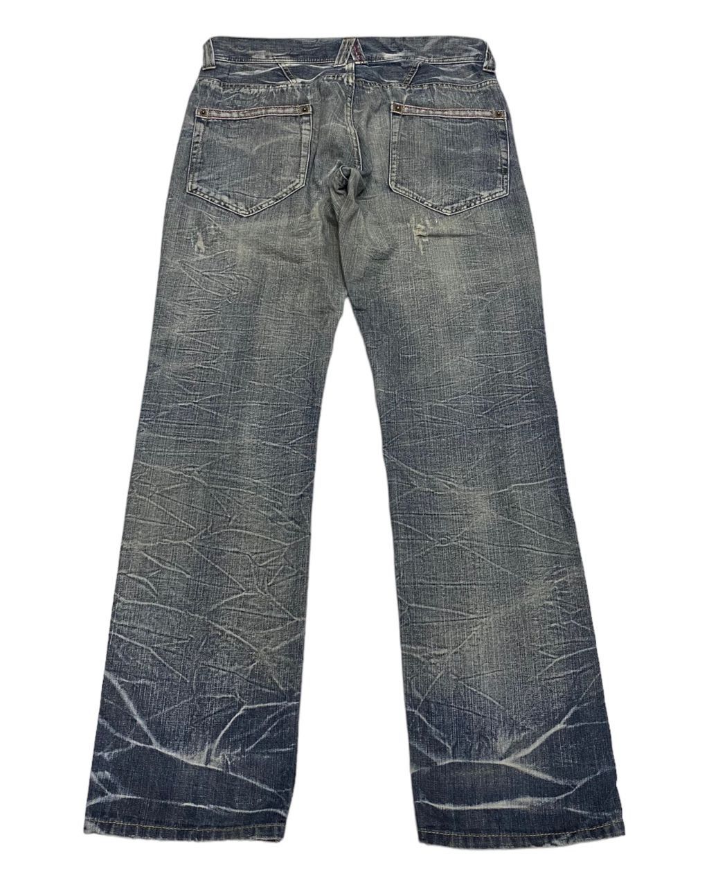 Hysteric Glamour × If Six Was Nine THRASHED💥RIPPED DISTRESS DENIM BY REAL VINTAGE DENIM JEANS Size US 34 / EU 50 - 2 Thumbnail