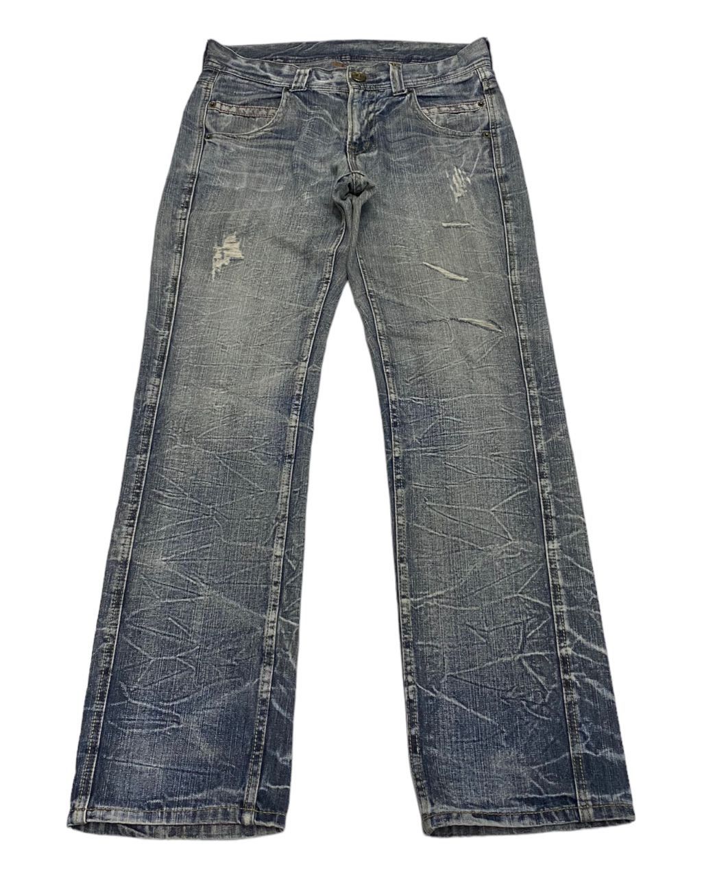 Hysteric Glamour × If Six Was Nine THRASHED💥RIPPED DISTRESS DENIM BY REAL VINTAGE DENIM JEANS Size US 34 / EU 50 - 1 Thumbnail
