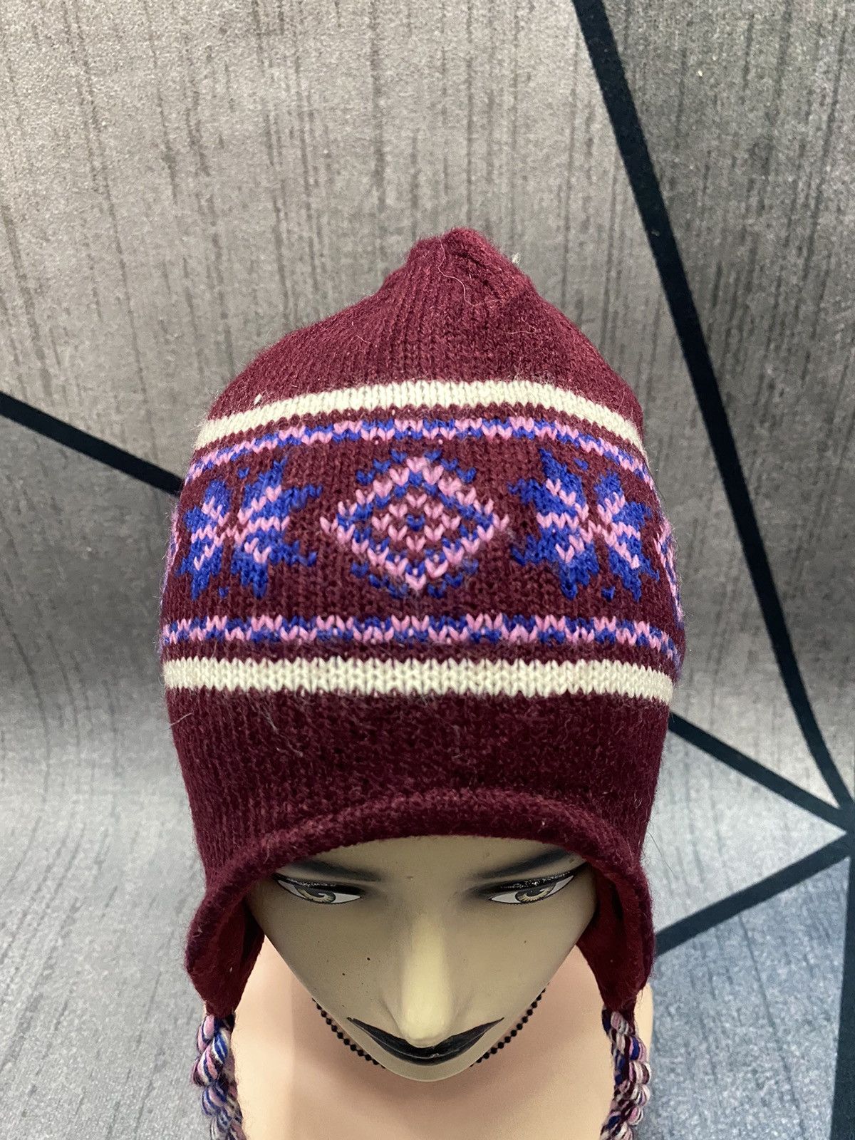 Japanese Brand Japanese Unbrand Trapper Native Design Beanie Hat Size ONE SIZE - 5 Thumbnail