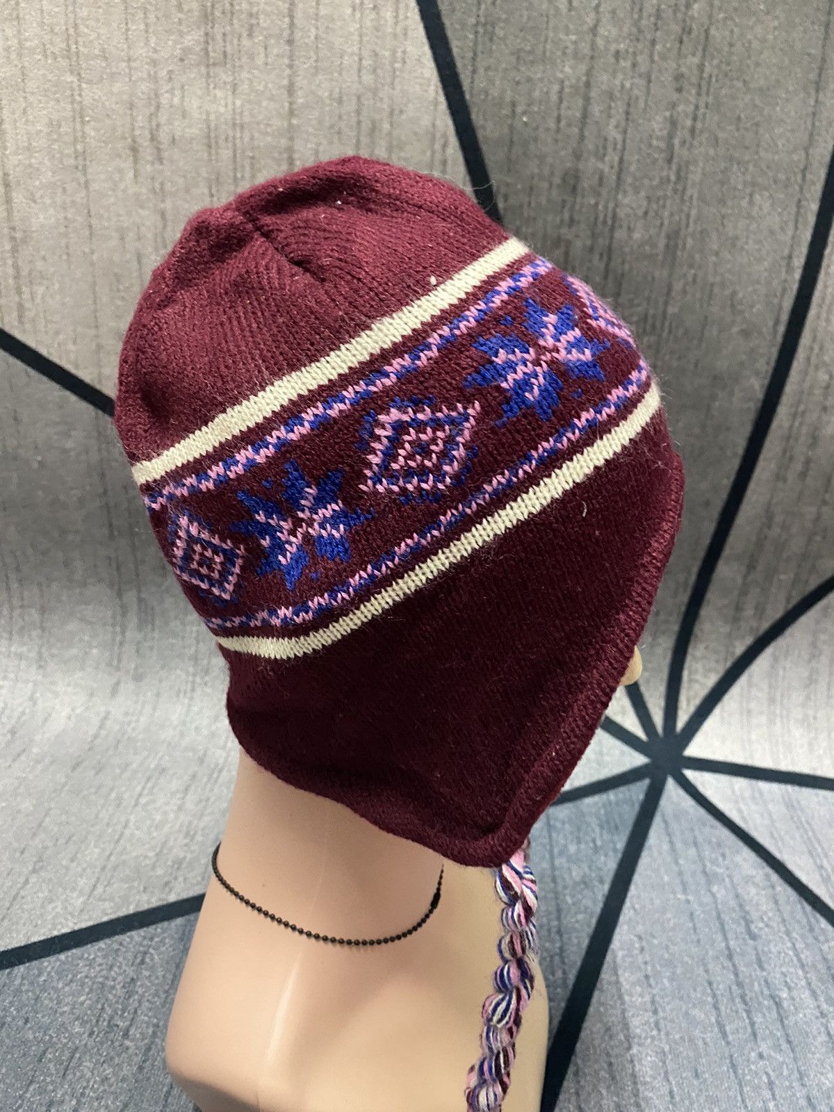 Japanese Brand Japanese Unbrand Trapper Native Design Beanie Hat Size ONE SIZE - 3 Thumbnail