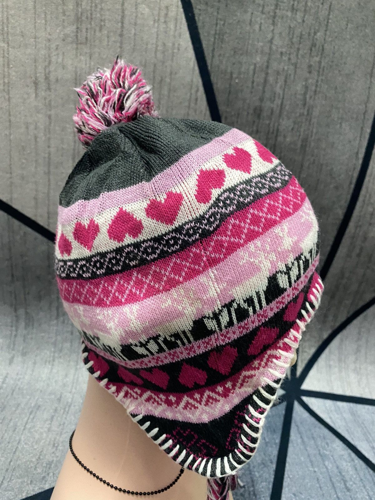 Japanese Brand Japanese Unbrand Trapper Native Design Beanie Hat Size ONE SIZE - 1 Thumbnail
