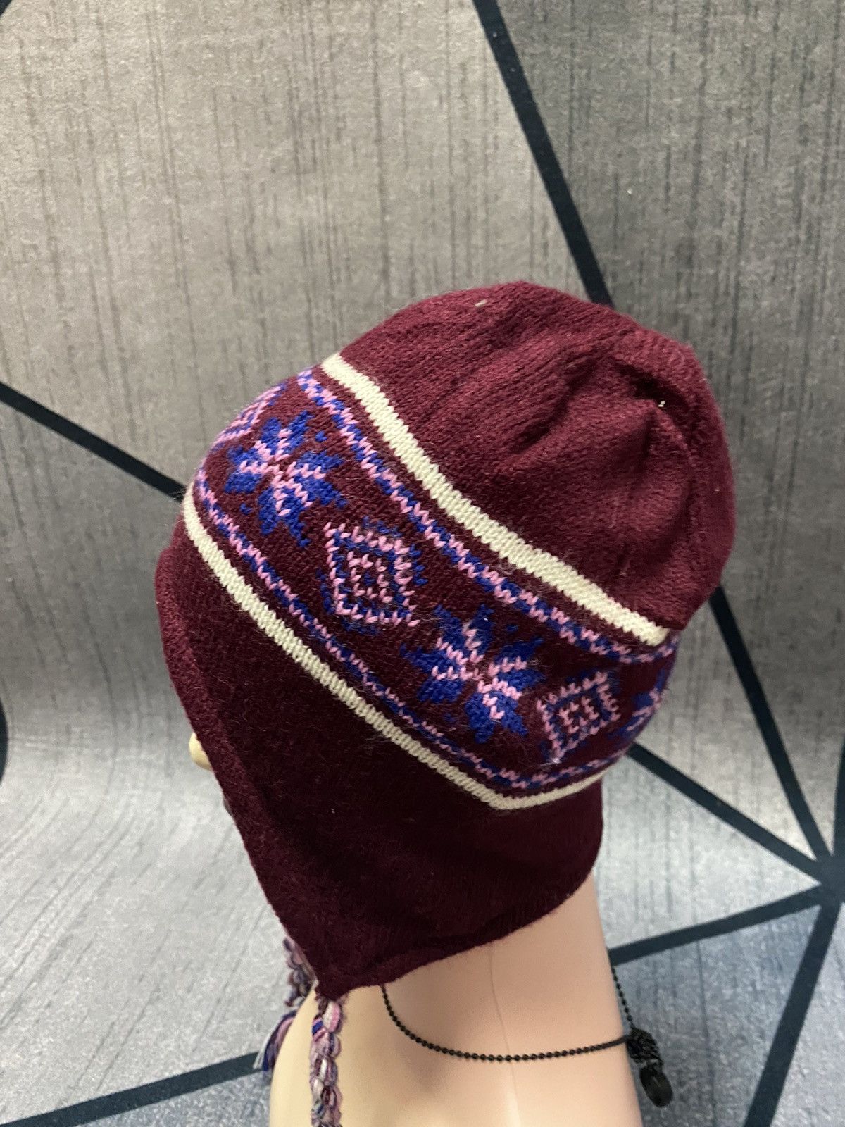 Japanese Brand Japanese Unbrand Trapper Native Design Beanie Hat Size ONE SIZE - 6 Thumbnail