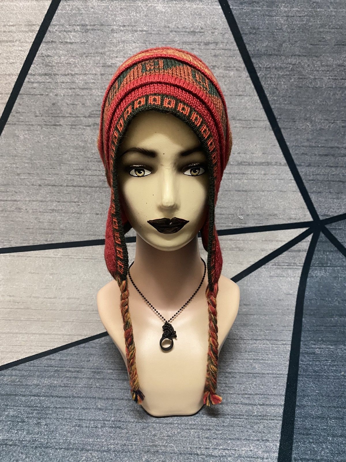 Native × Other Unknown Trapper Native Design Beanie Hat Size ONE SIZE - 3 Thumbnail