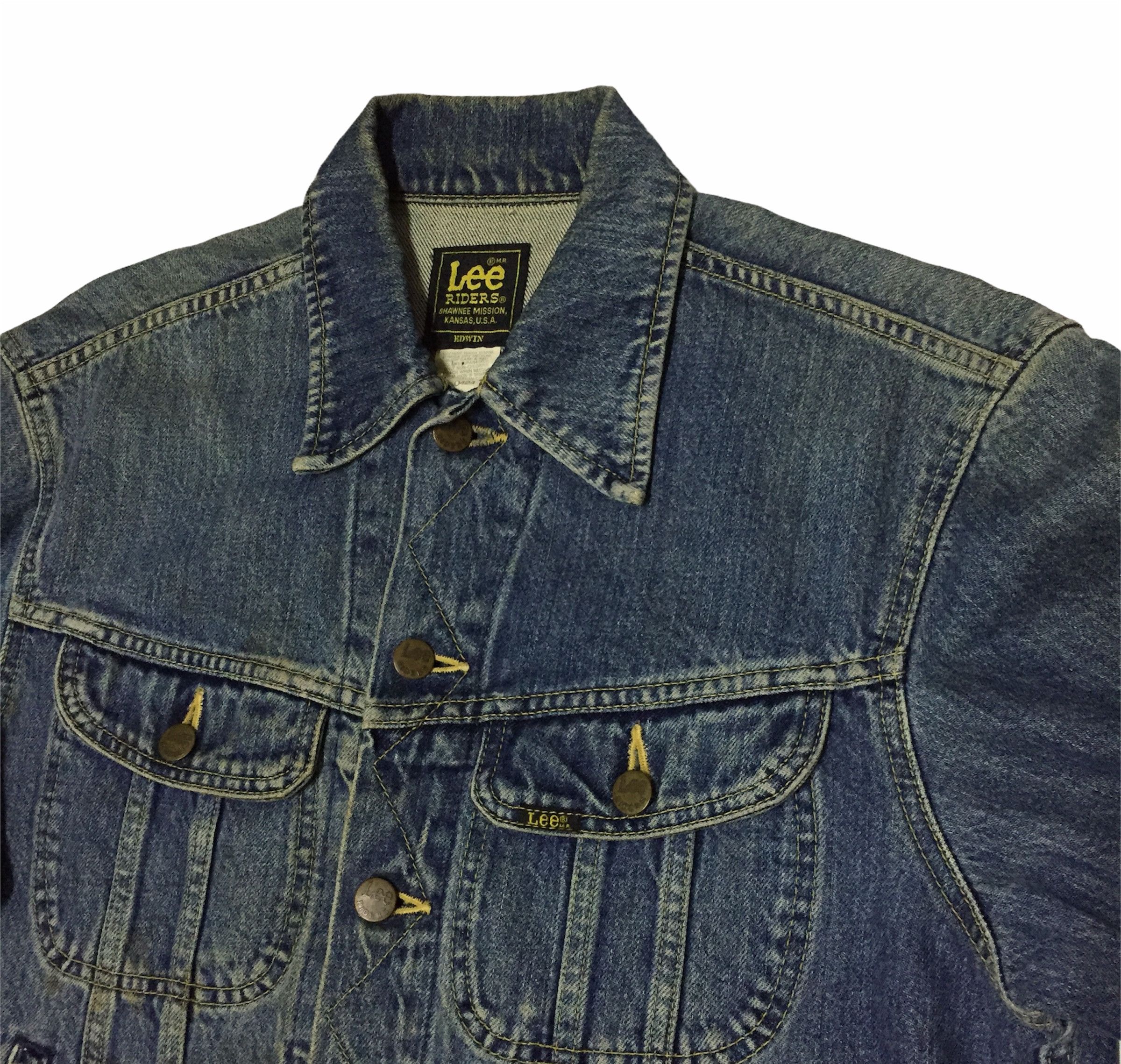 Vintage VINTAGE LEE RIDERS EDWIN KANSAS TRUCKER DENIM JEANS JACKET Size US M / EU 48-50 / 2 - 4 Thumbnail