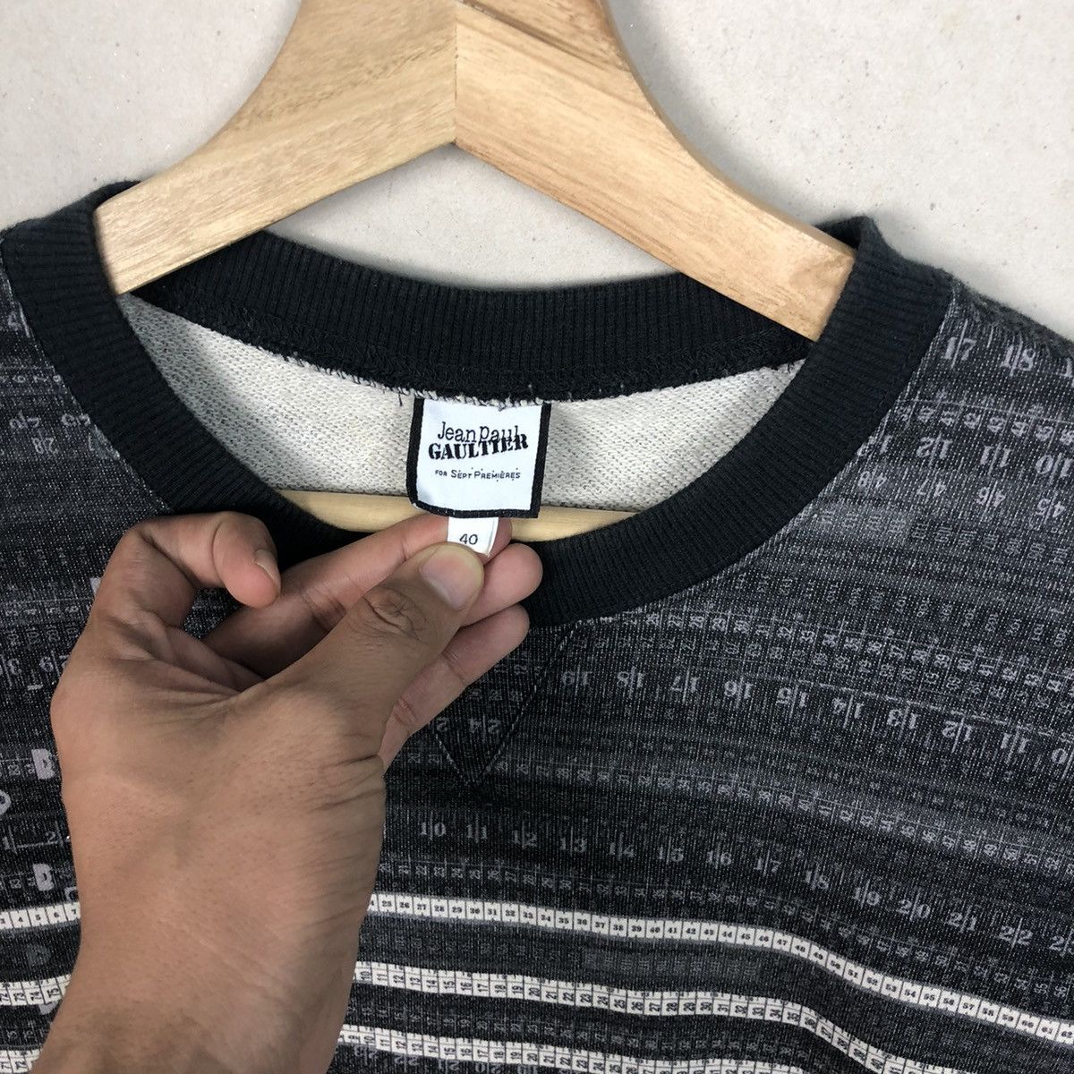 Jean Paul Gaultier Jean Paul Gaultier Striped Scale Long Crewneck Sweatshirt Size M / US 6-8 / IT 42-44 - 7 Thumbnail