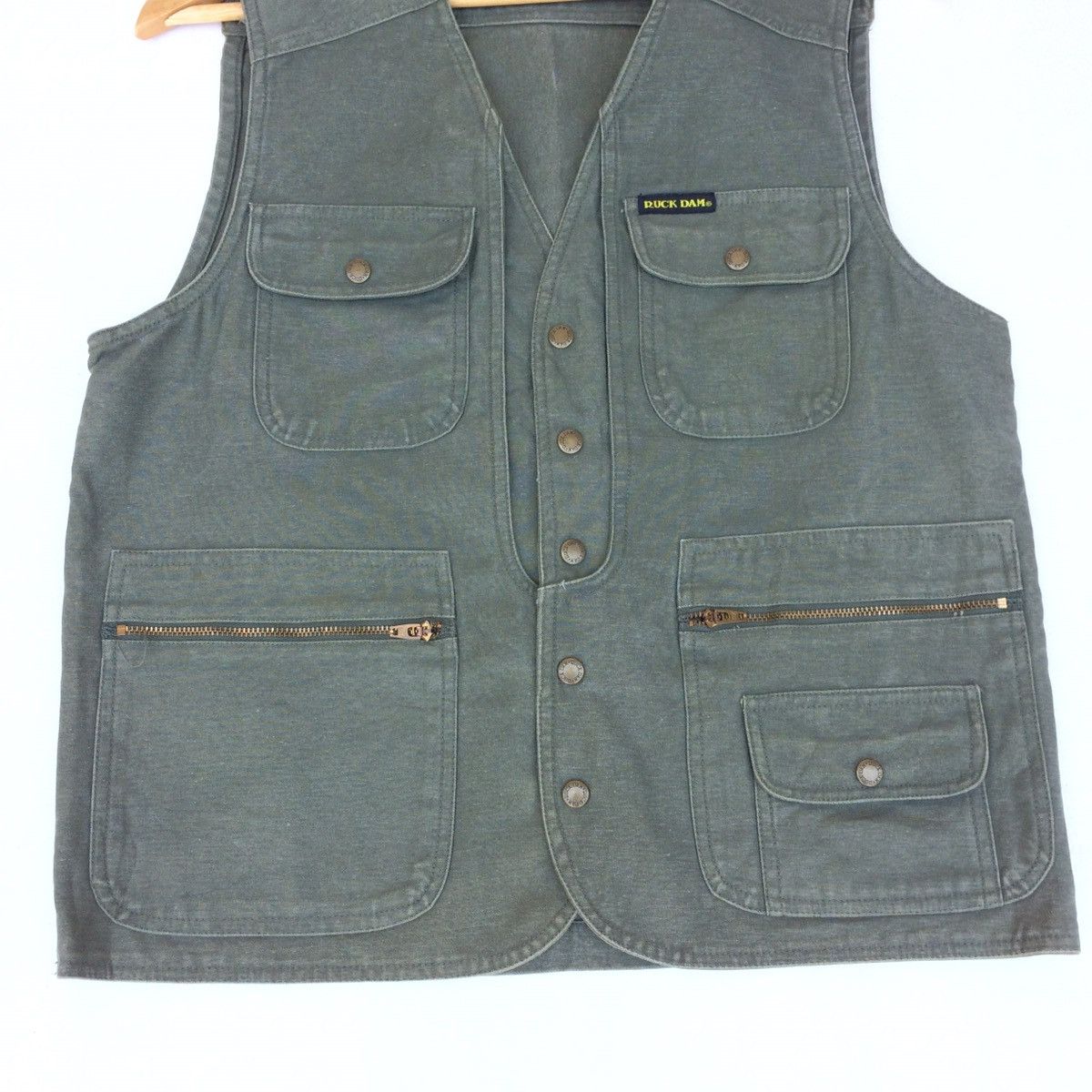 Japanese Brand × Vintage Vintage 80s RUCK DAM hunting Vest Denim Size M Size US M / EU 48-50 / 2 - 2 Thumbnail