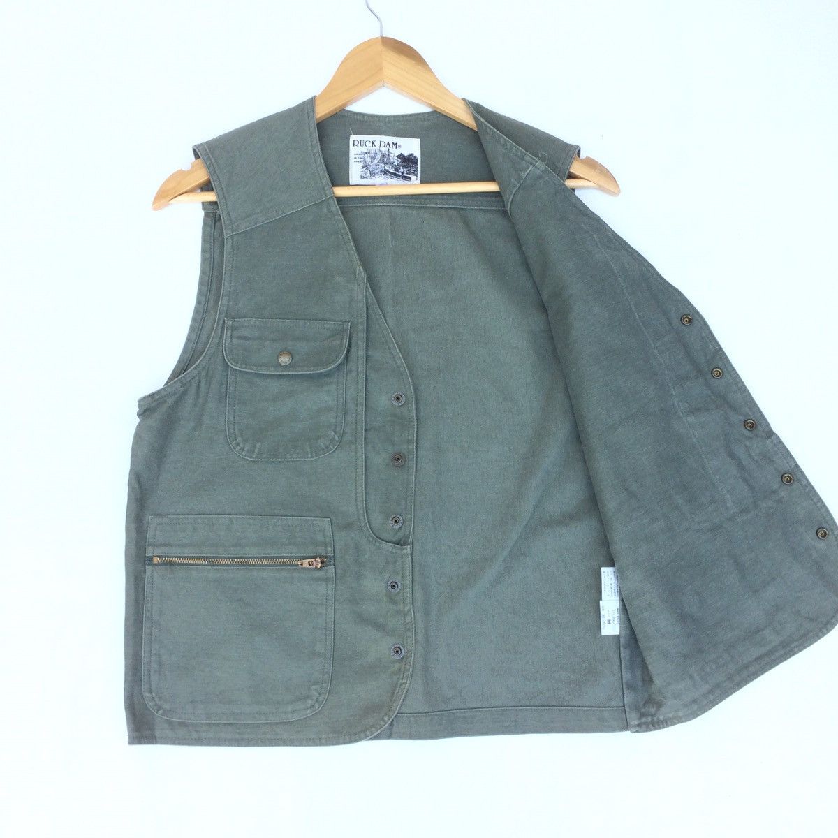 Japanese Brand × Vintage Vintage 80s RUCK DAM hunting Vest Denim Size M Size US M / EU 48-50 / 2 - 4 Thumbnail