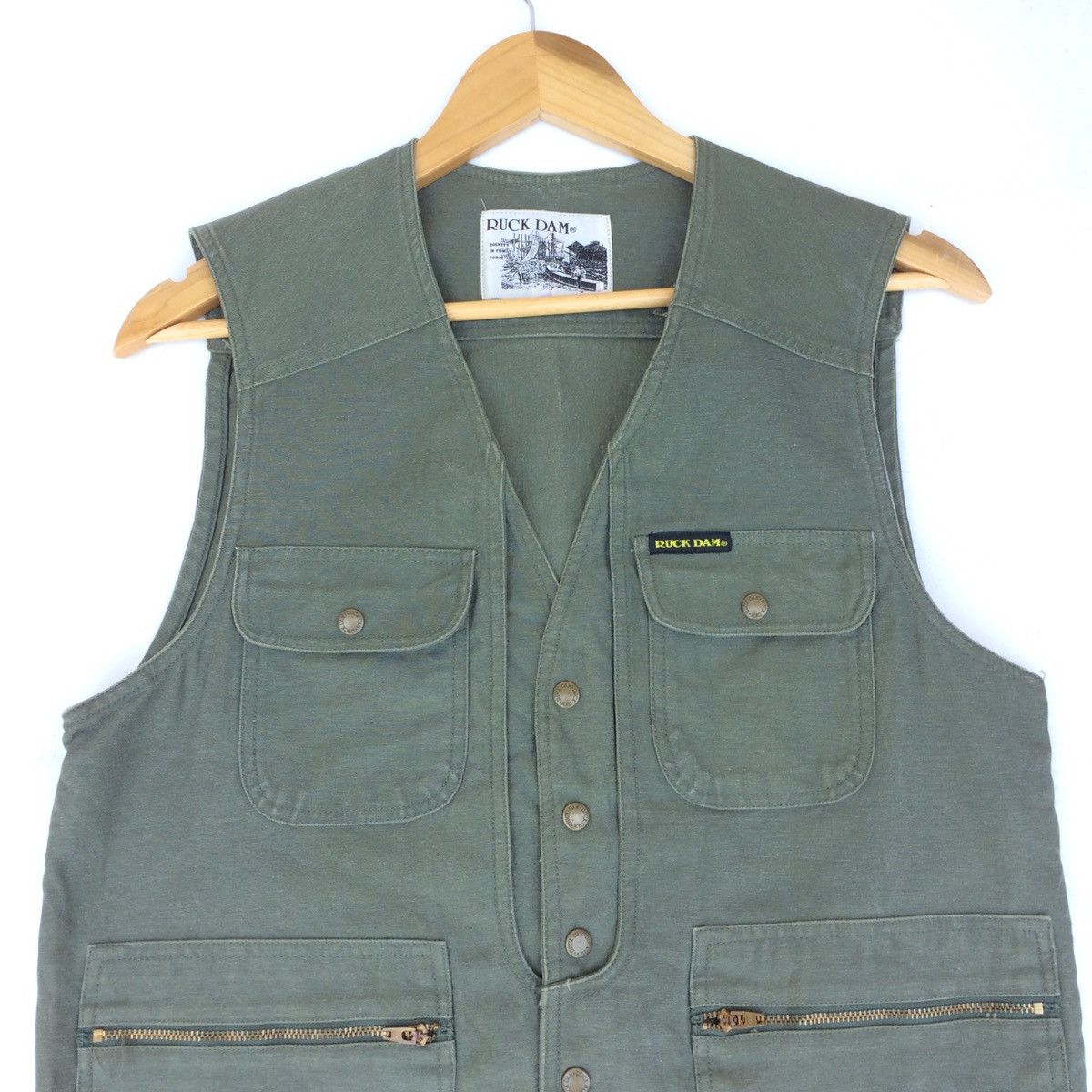 Japanese Brand × Vintage Vintage 80s RUCK DAM hunting Vest Denim Size M Size US M / EU 48-50 / 2 - 3 Thumbnail