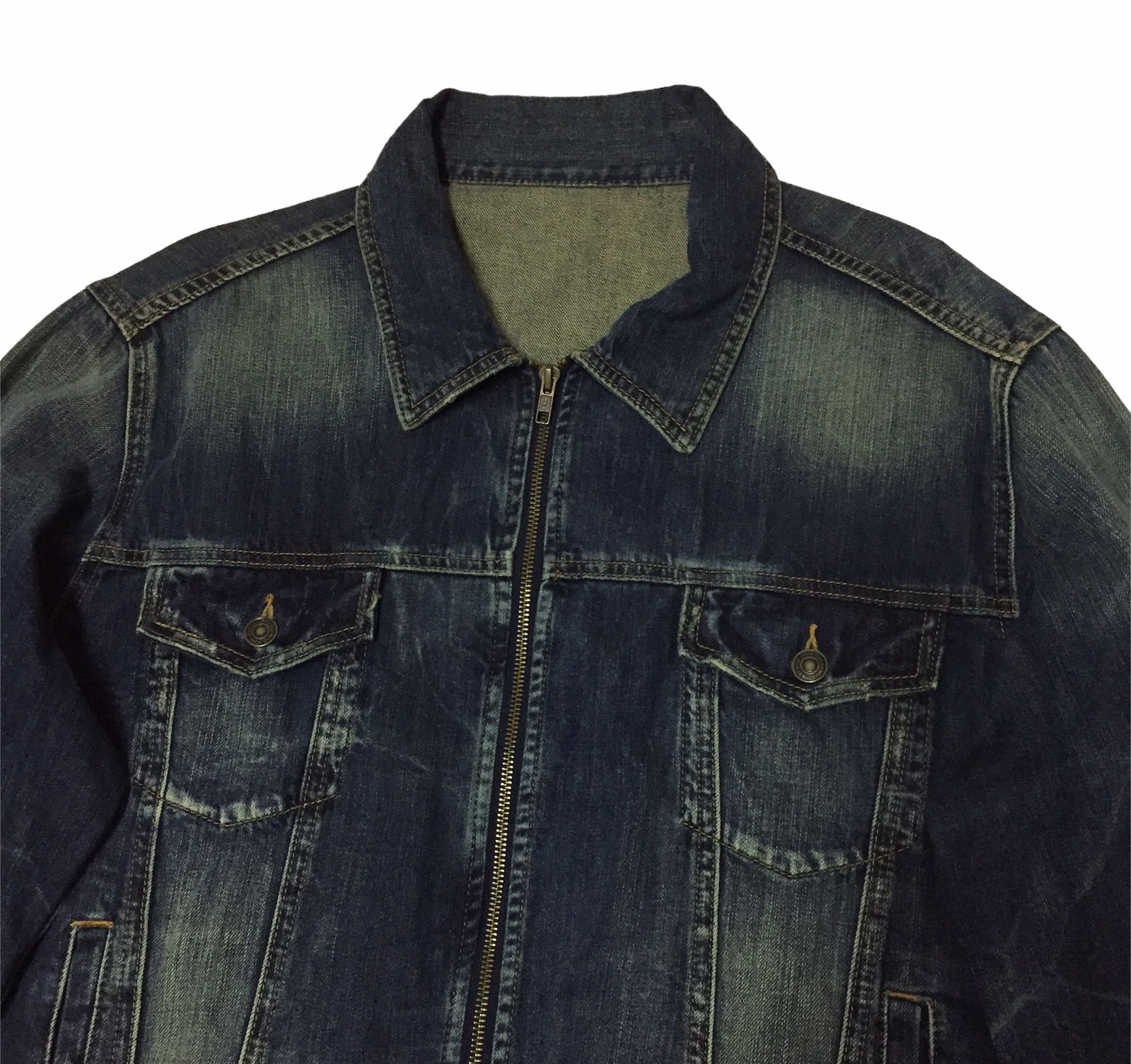 Band Tees ACDC ROCK BAND EMBROIDERY DENIM ZIPPER JEANS JACKET Size US L / EU 52-54 / 3 - 4 Thumbnail