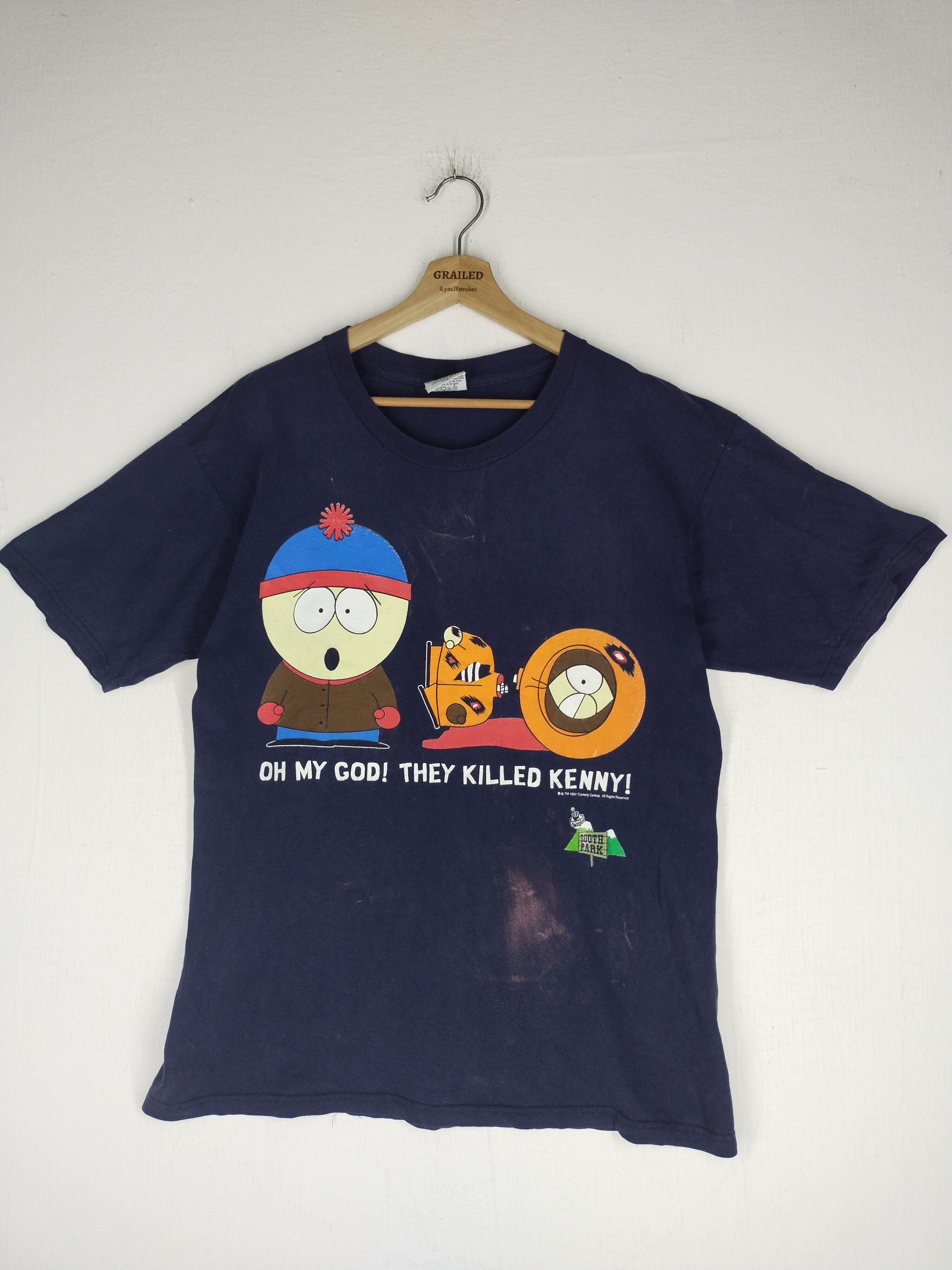 Cartoon Network VINTAGE TM 1997s THEY KILLED KENNY! SOUTH PARK SHIRT TEE Size US M / EU 48-50 / 2 - 1 Thumbnail