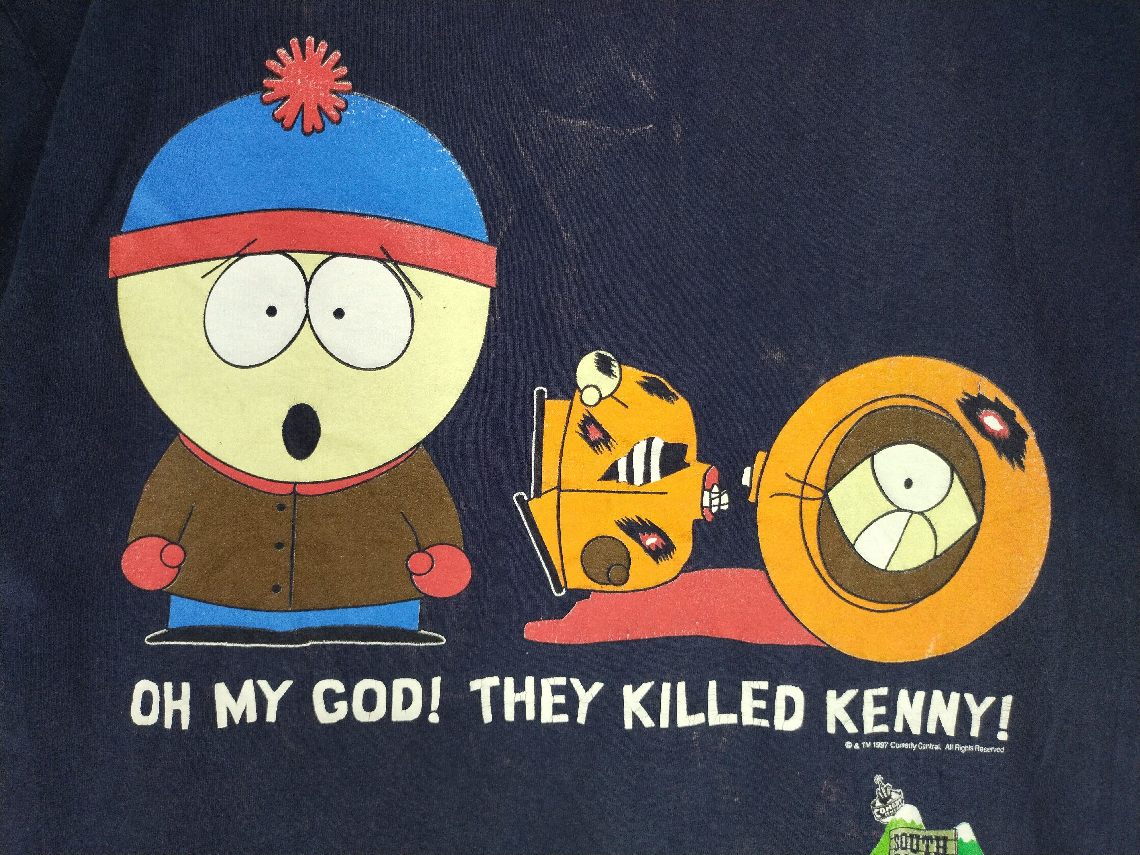Cartoon Network VINTAGE TM 1997s THEY KILLED KENNY! SOUTH PARK SHIRT TEE Size US M / EU 48-50 / 2 - 2 Thumbnail