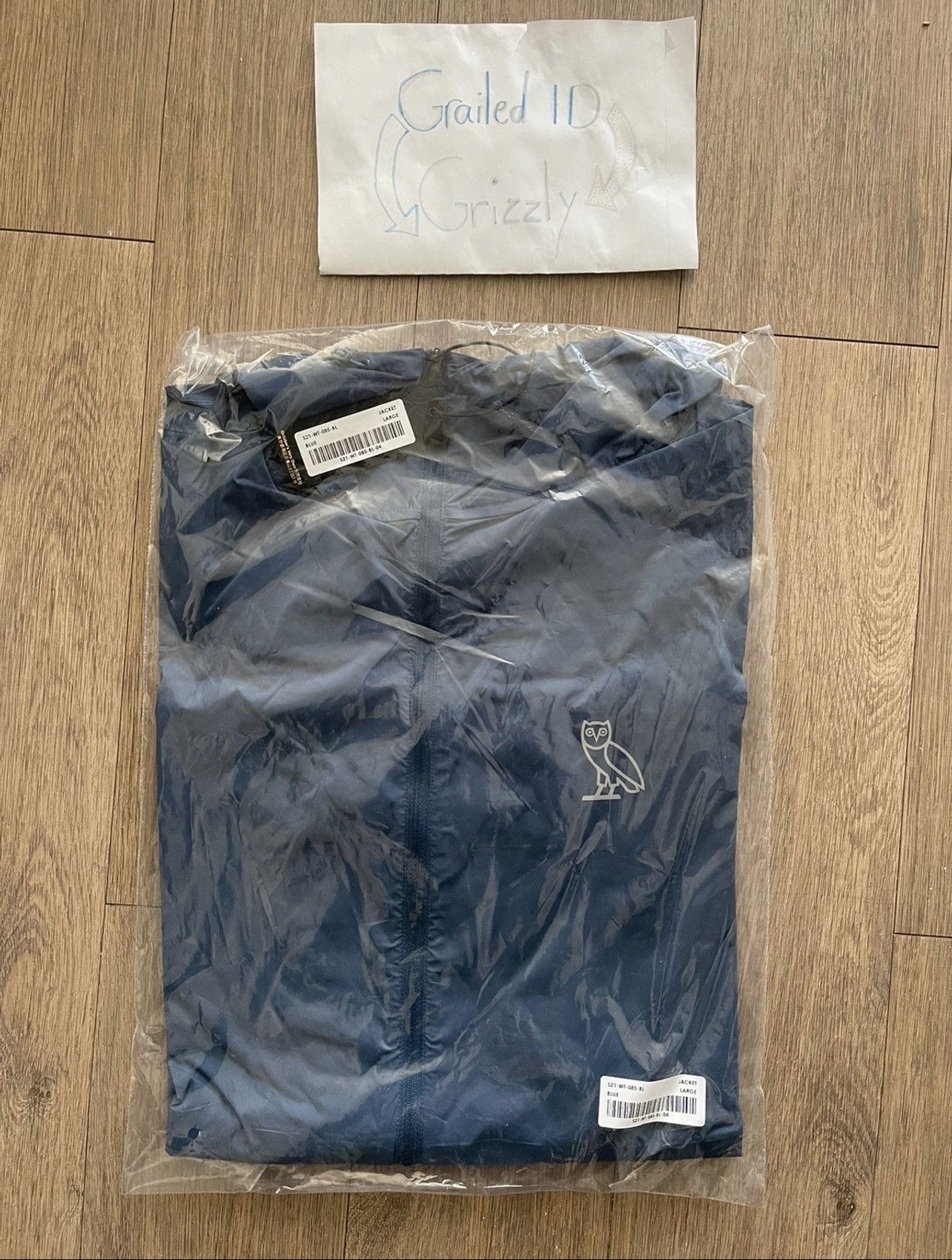 Drake OVO LIGHTWEIGHT RUNNING JACKET - HORIZON BLUE Size US L / EU 52-54 / 3 - 3 Thumbnail