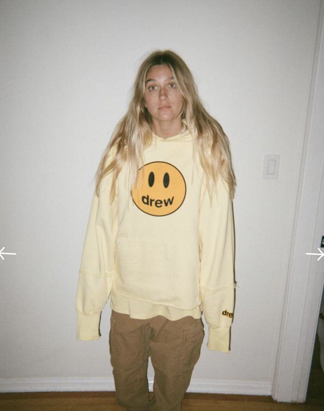 Drew House Drew House deconstructed mascot hoodie - light yellow Size US M / EU 48-50 / 2 - 11 Thumbnail