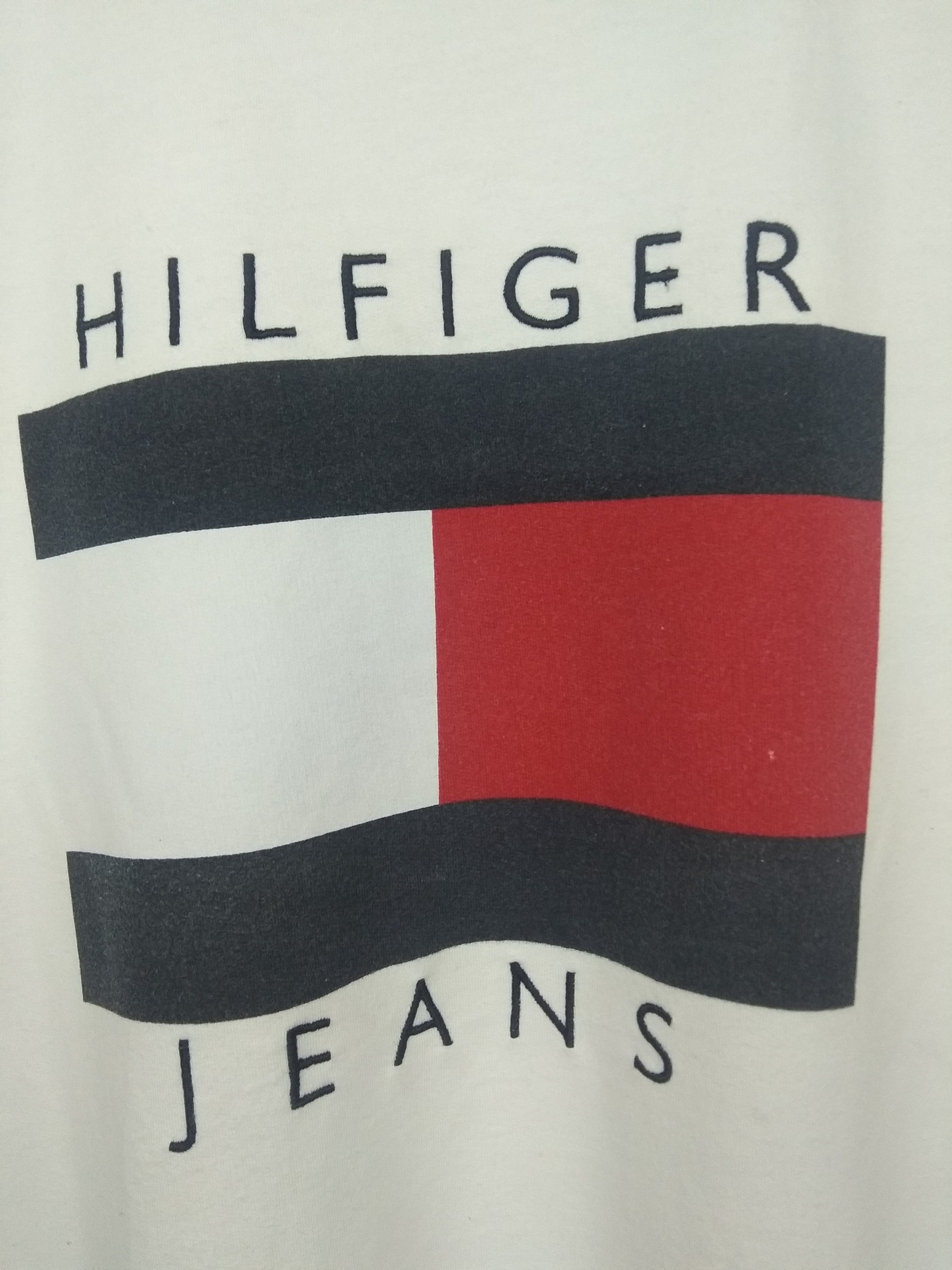 Tommy Hilfiger × Vintage Vintage Tommy Hilfiger Jeans Sweatshirt big logo Size US L / EU 52-54 / 3 - 7 Thumbnail
