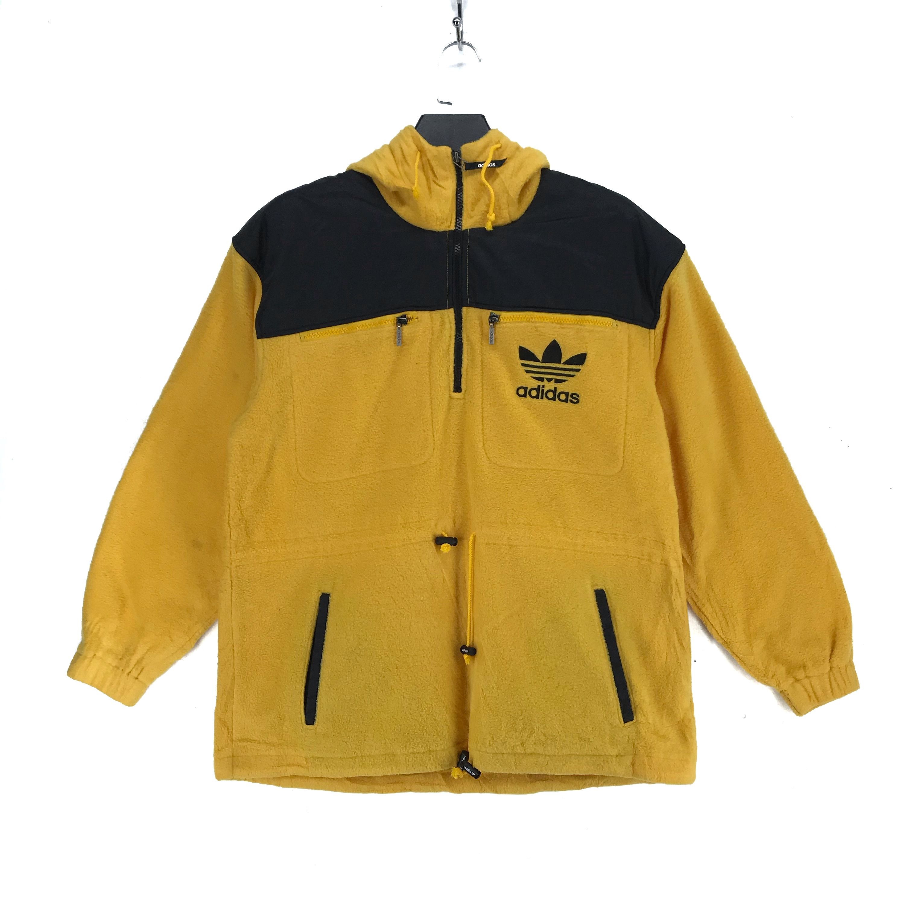 Adidas Adidas Trefoil Yellow Fleece #2528-98 Size US M / EU 48-50 / 2 - 1 Thumbnail