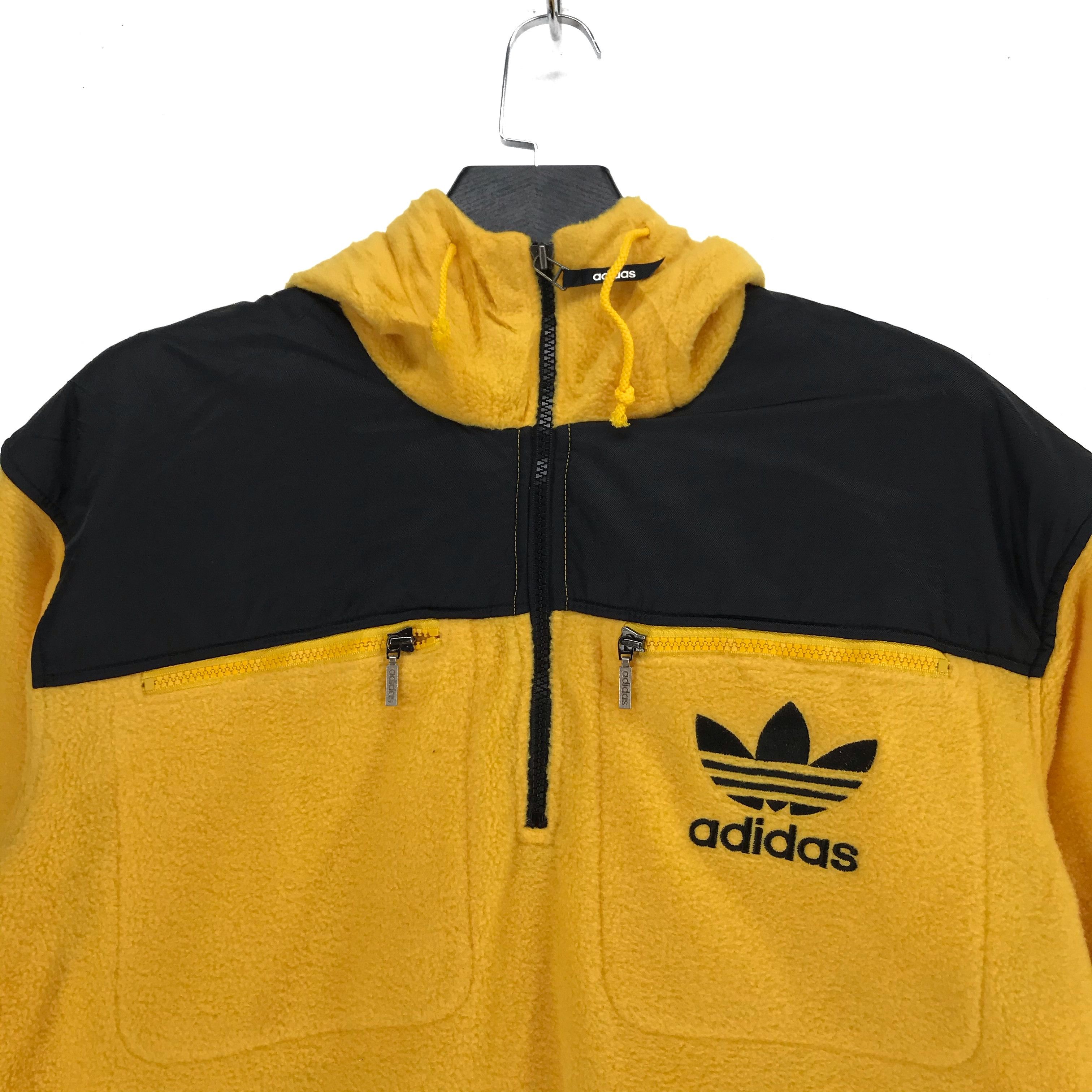 Adidas Adidas Trefoil Yellow Fleece #2528-98 Size US M / EU 48-50 / 2 - 2 Thumbnail