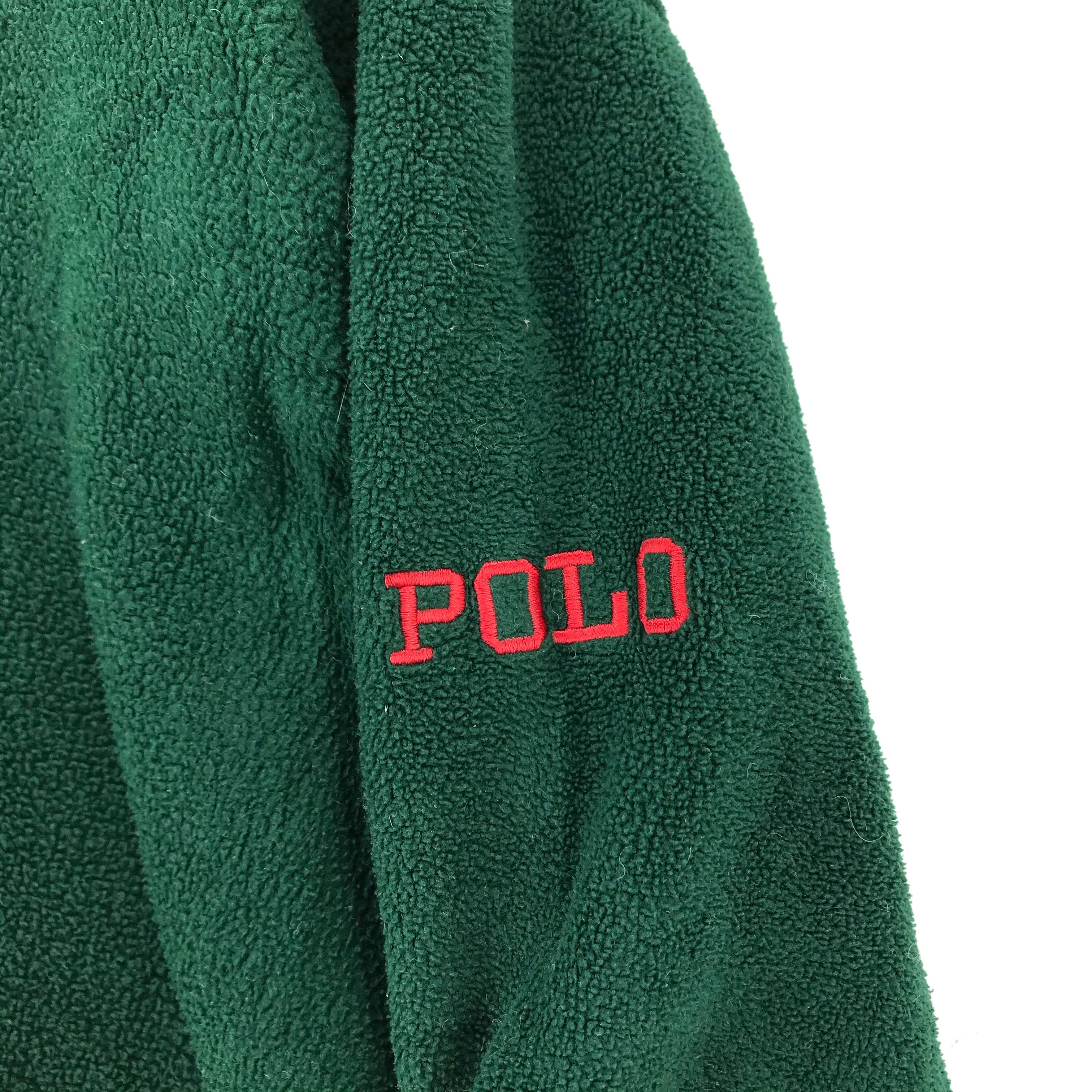 Polo Ralph Lauren Vintage Polo RL Green Fleece #2527-98 Size US XL / EU 56 / 4 - 6 Thumbnail