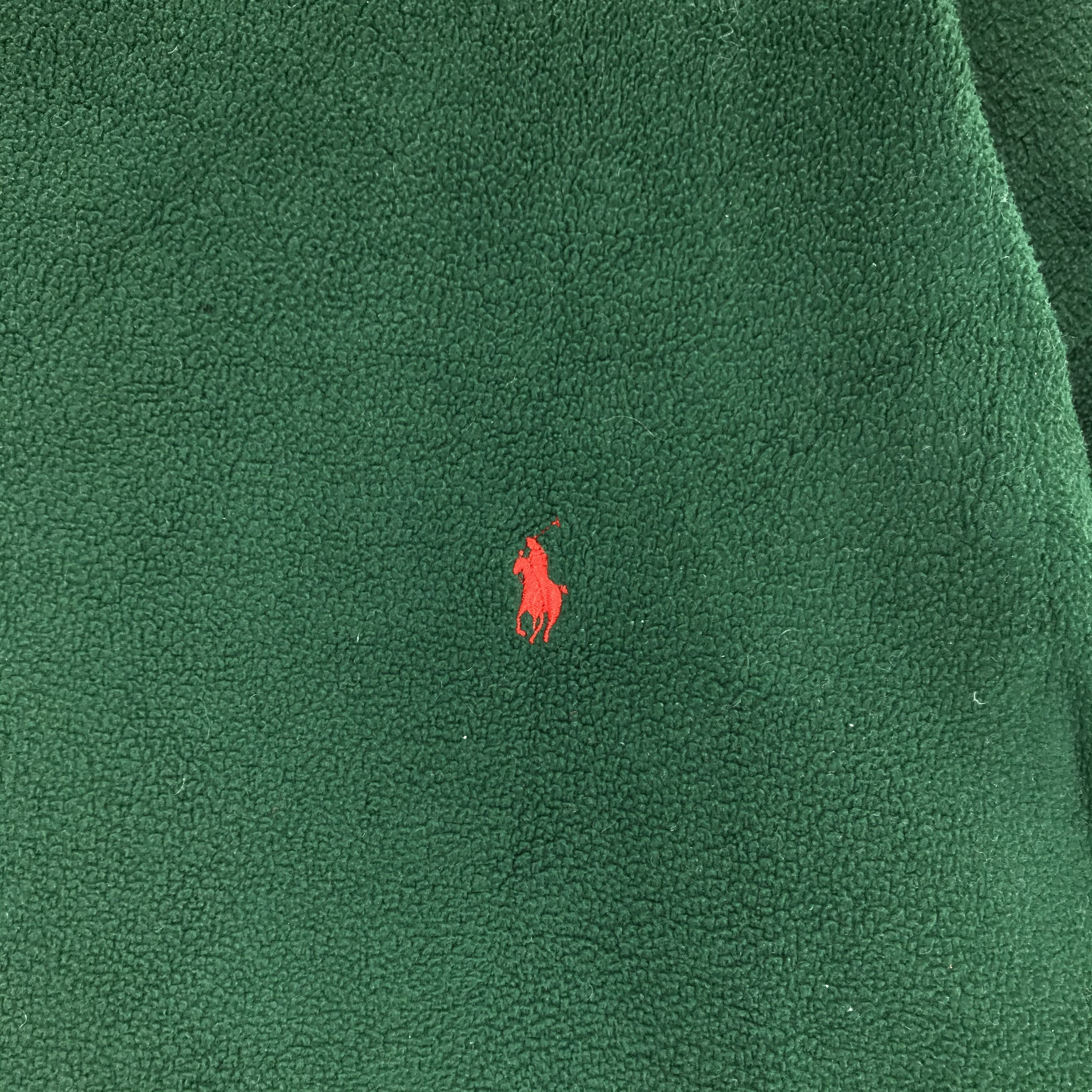 Polo Ralph Lauren Vintage Polo RL Green Fleece #2527-98 Size US XL / EU 56 / 4 - 3 Thumbnail