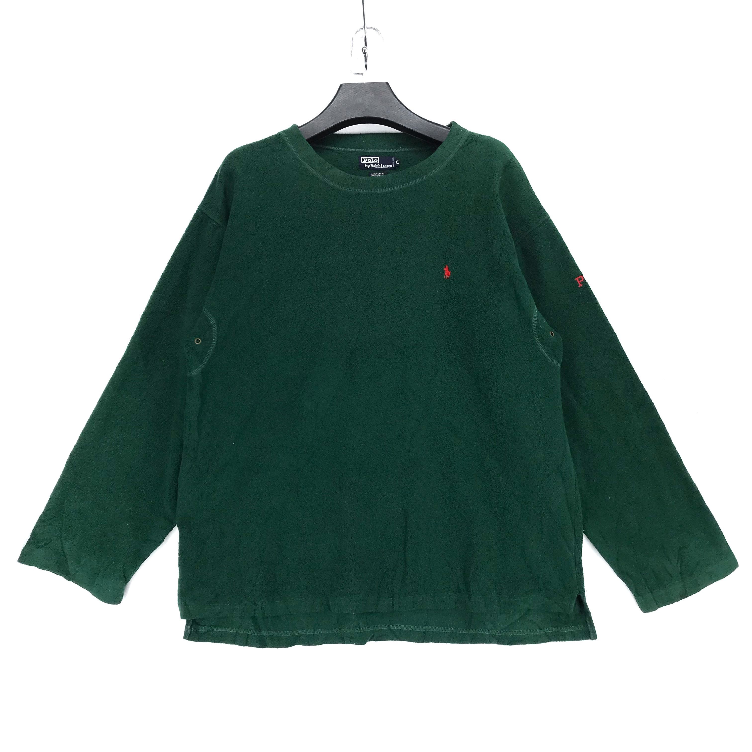 Polo Ralph Lauren Vintage Polo RL Green Fleece #2527-98 Size US XL / EU 56 / 4 - 1 Thumbnail