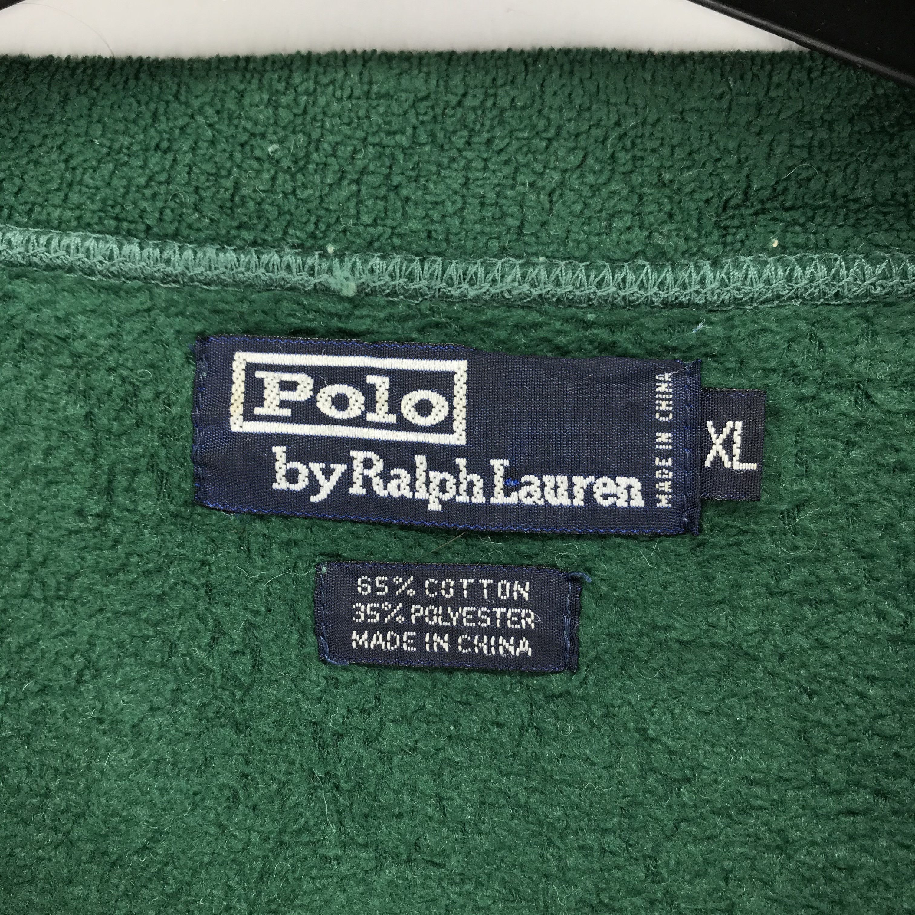Polo Ralph Lauren Vintage Polo RL Green Fleece #2527-98 Size US XL / EU 56 / 4 - 7 Thumbnail
