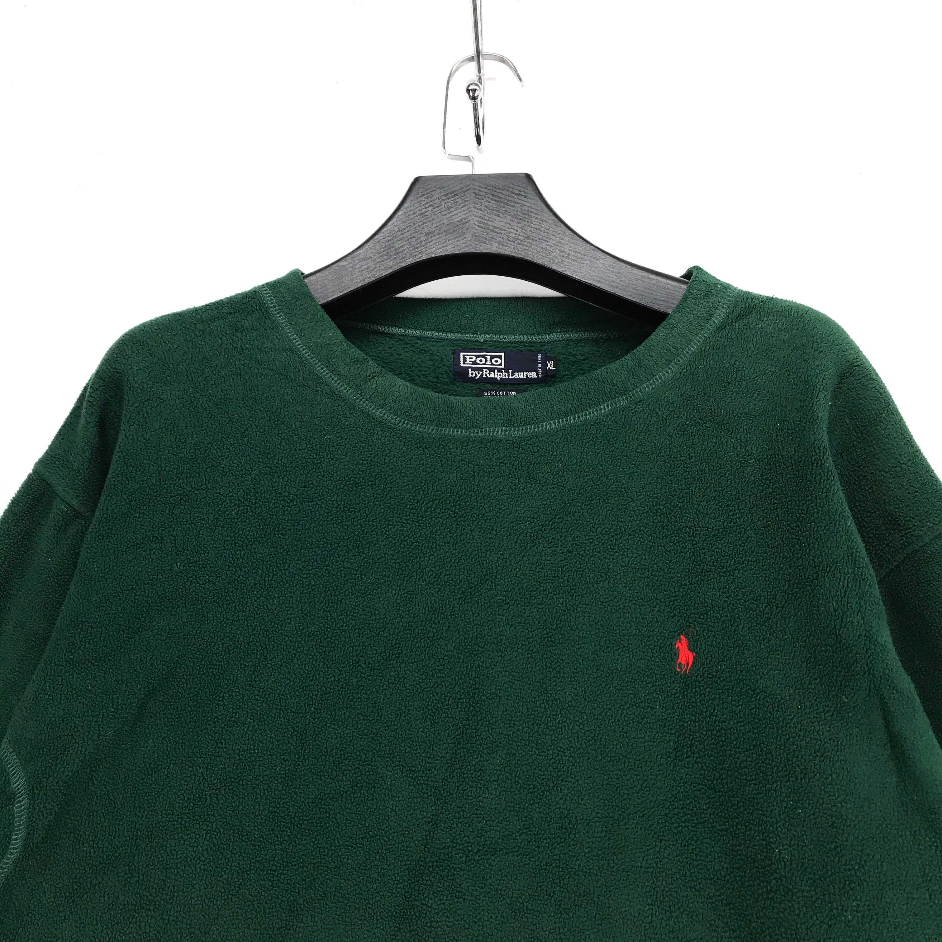 Polo Ralph Lauren Vintage Polo RL Green Fleece #2527-98 Size US XL / EU 56 / 4 - 2 Thumbnail