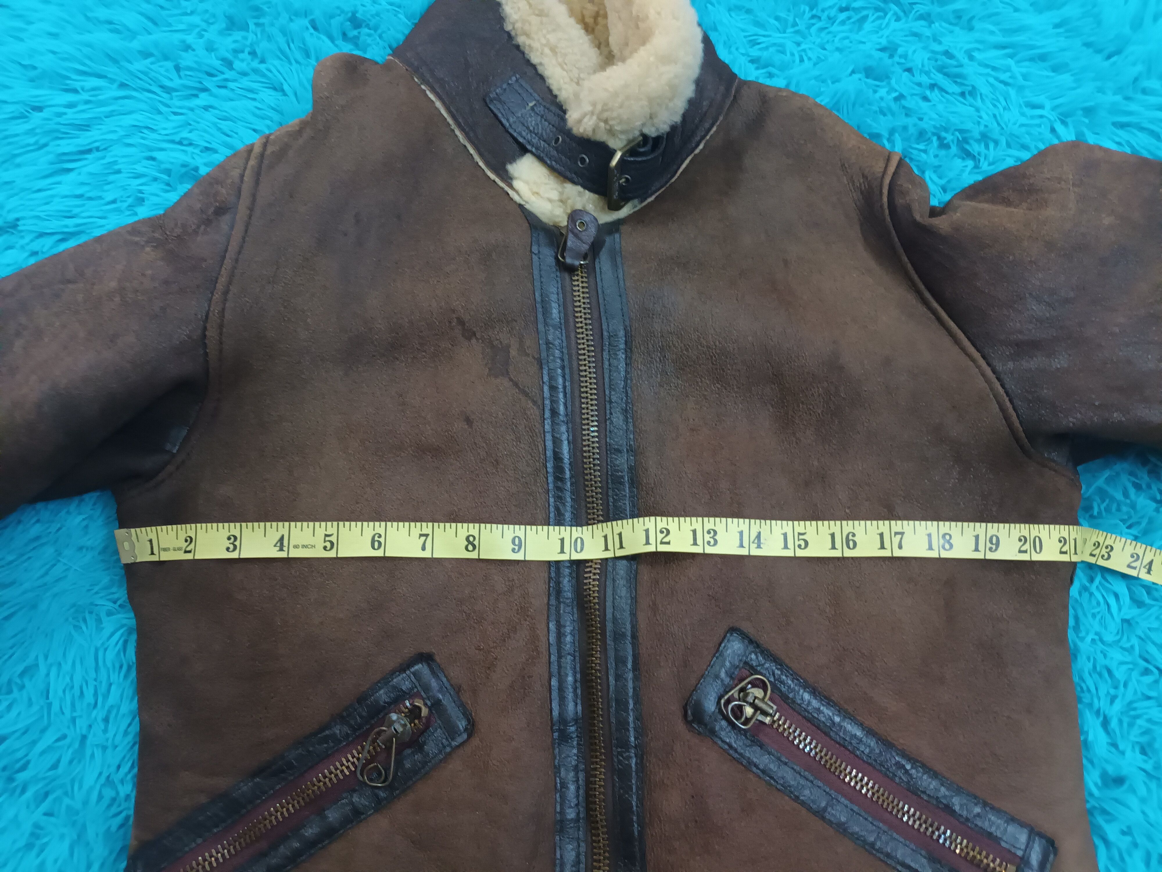 Avirex 🔥 DISTRESSED AVIREX LIMITED SHEEPSKIN TYPE B 9 JACKET 🔥 Size US L / EU 52-54 / 3 - 10 Thumbnail