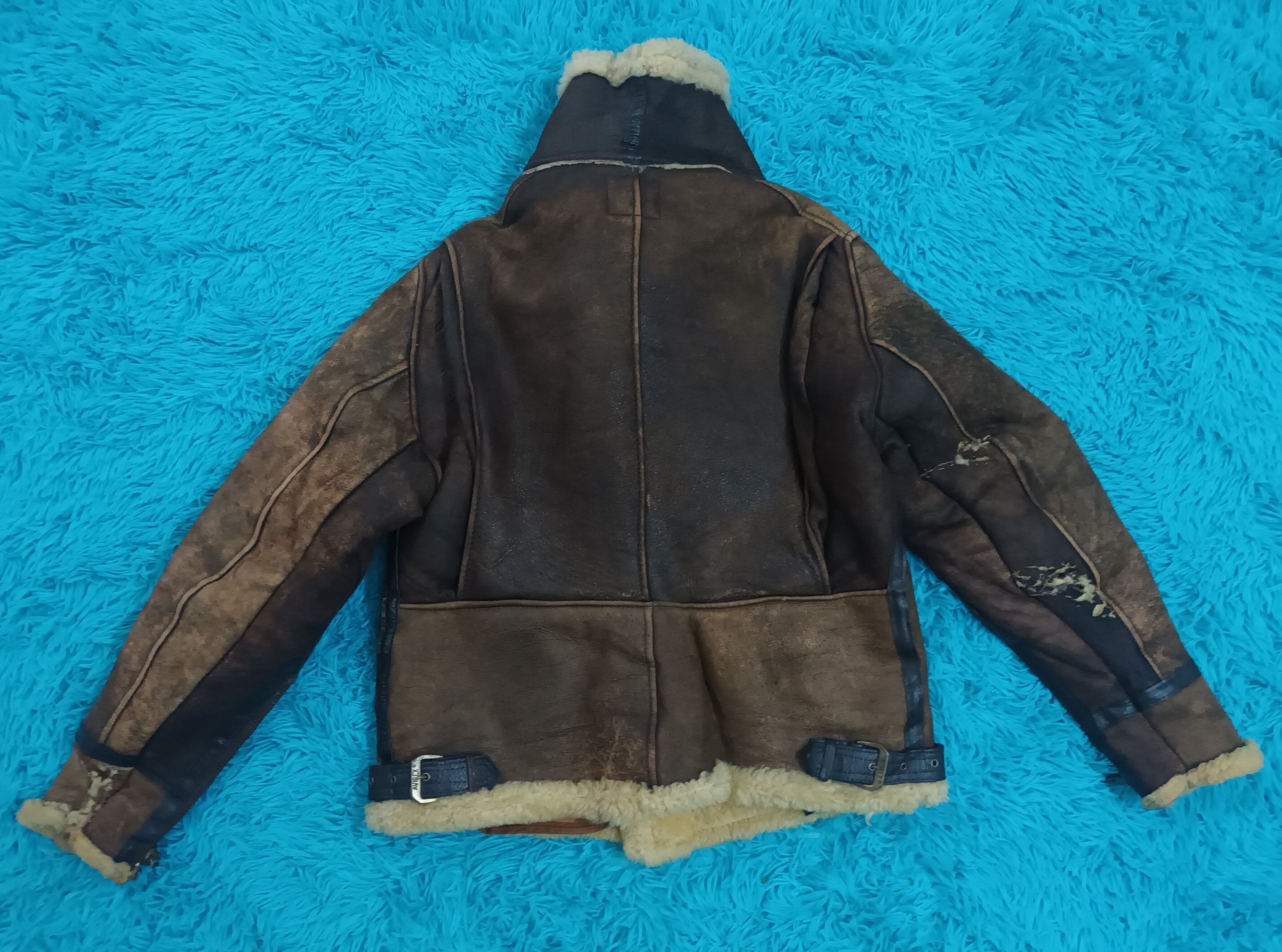 Avirex 🔥 DISTRESSED AVIREX LIMITED SHEEPSKIN TYPE B 9 JACKET 🔥 Size US L / EU 52-54 / 3 - 2 Thumbnail