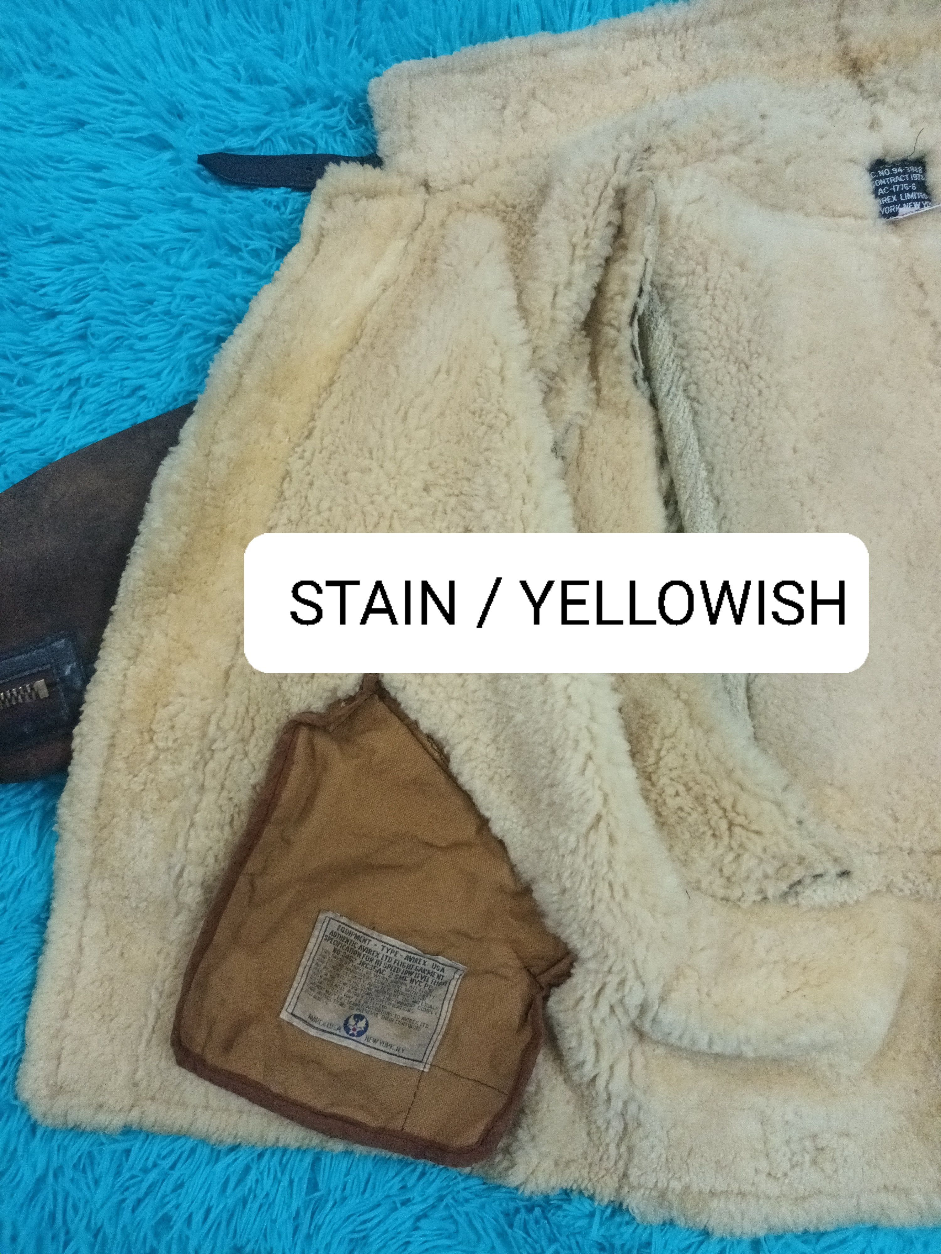 Avirex 🔥 DISTRESSED AVIREX LIMITED SHEEPSKIN TYPE B 9 JACKET 🔥 Size US L / EU 52-54 / 3 - 22 Thumbnail