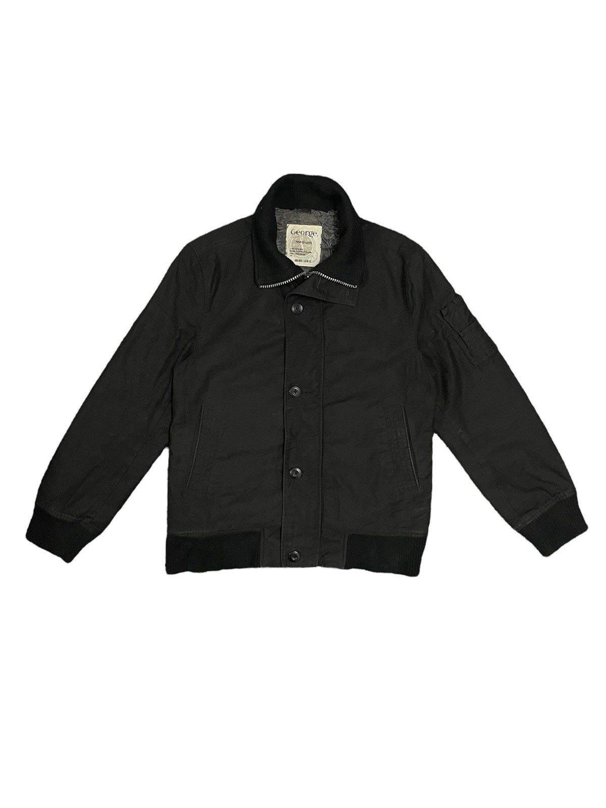 image of George Duck Canvas Workwear All Black Detroit Jacket, Men's (Size Medium)