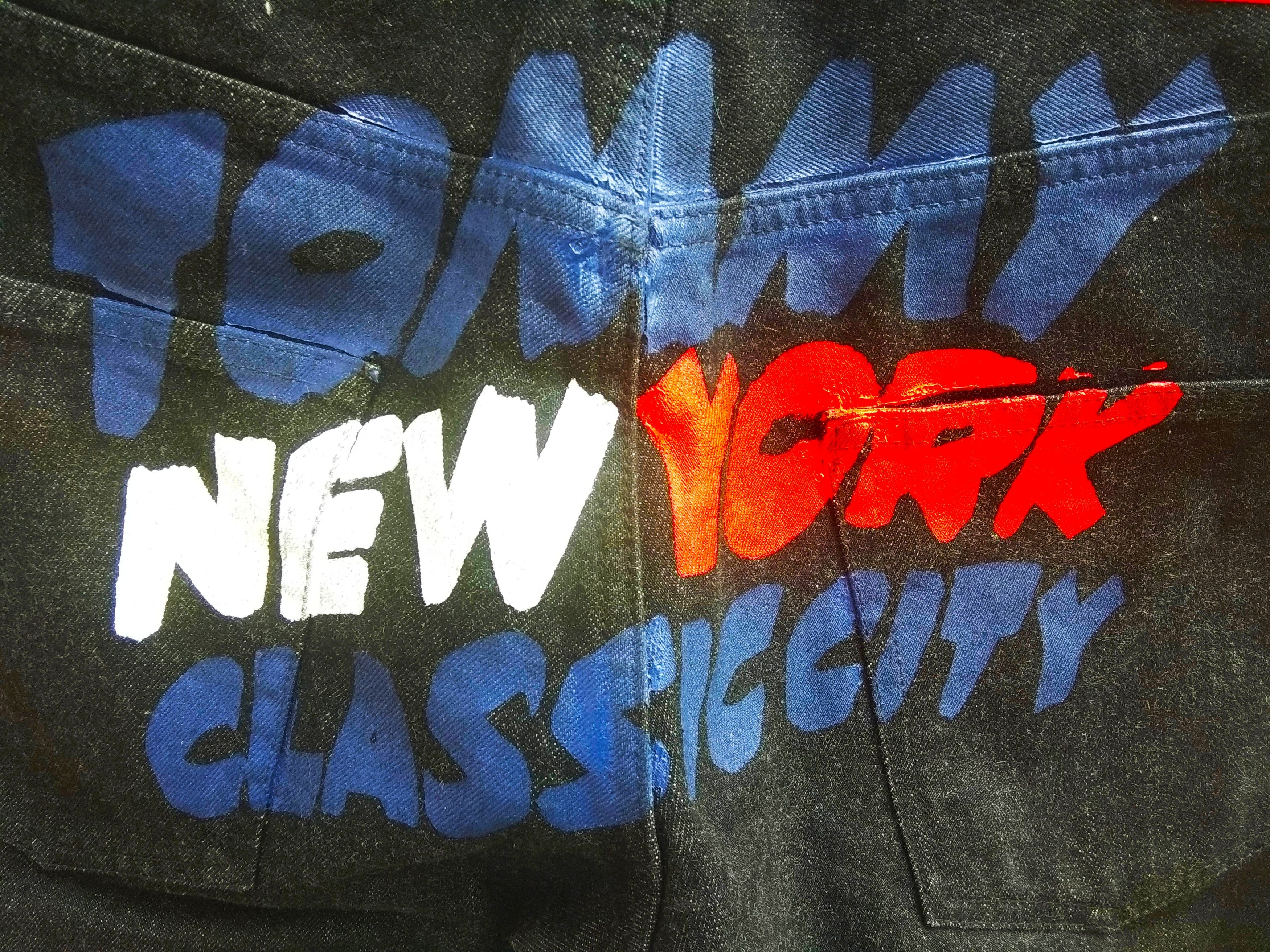 Tommy Hilfiger Vintage custom Tommy new york classic city big logo jeans Size US 37 - 5 Thumbnail