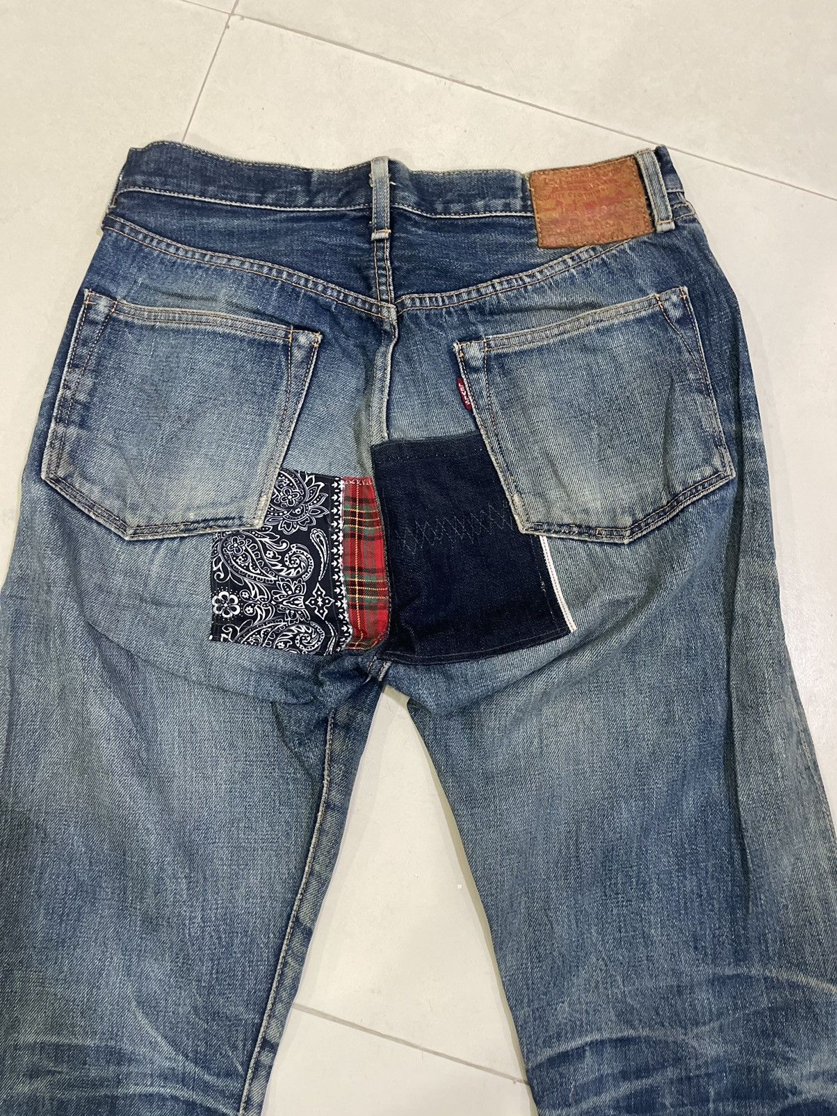 Levi's Vintage Selvedge LEVI’S BIG E 501 Jeans Distressed Size US 30 / EU 46 - 3 Thumbnail
