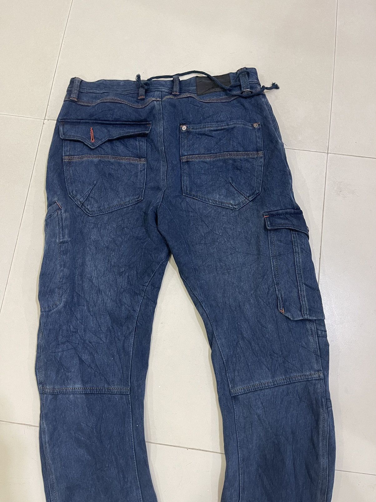 Japanese Brand 90’s Twisted Denim Flare Jeans Fieldcore Size US 34 / EU 50 - 4 Thumbnail