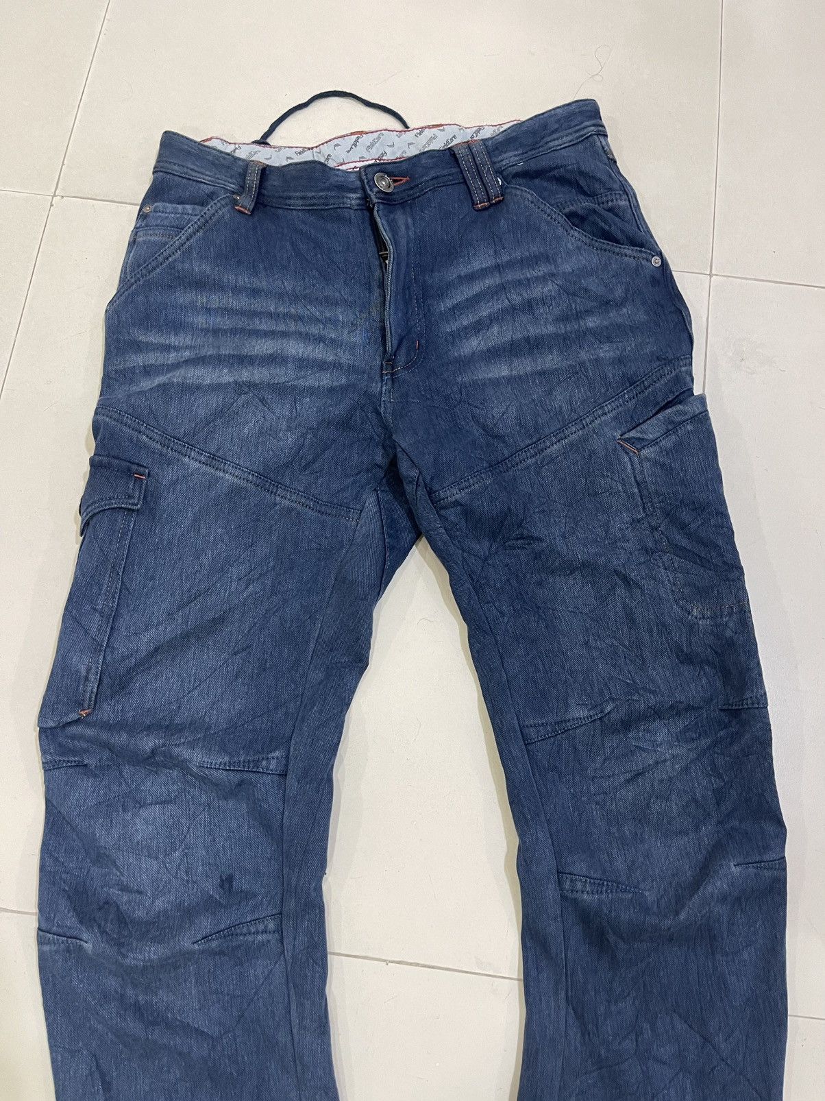 Japanese Brand 90’s Twisted Denim Flare Jeans Fieldcore Size US 34 / EU 50 - 2 Thumbnail