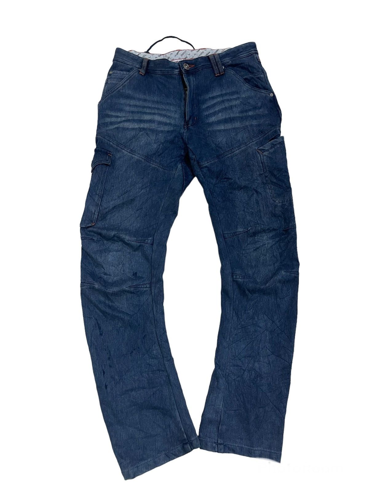 Japanese Brand 90’s Twisted Denim Flare Jeans Fieldcore Size US 34 / EU 50 - 1 Thumbnail