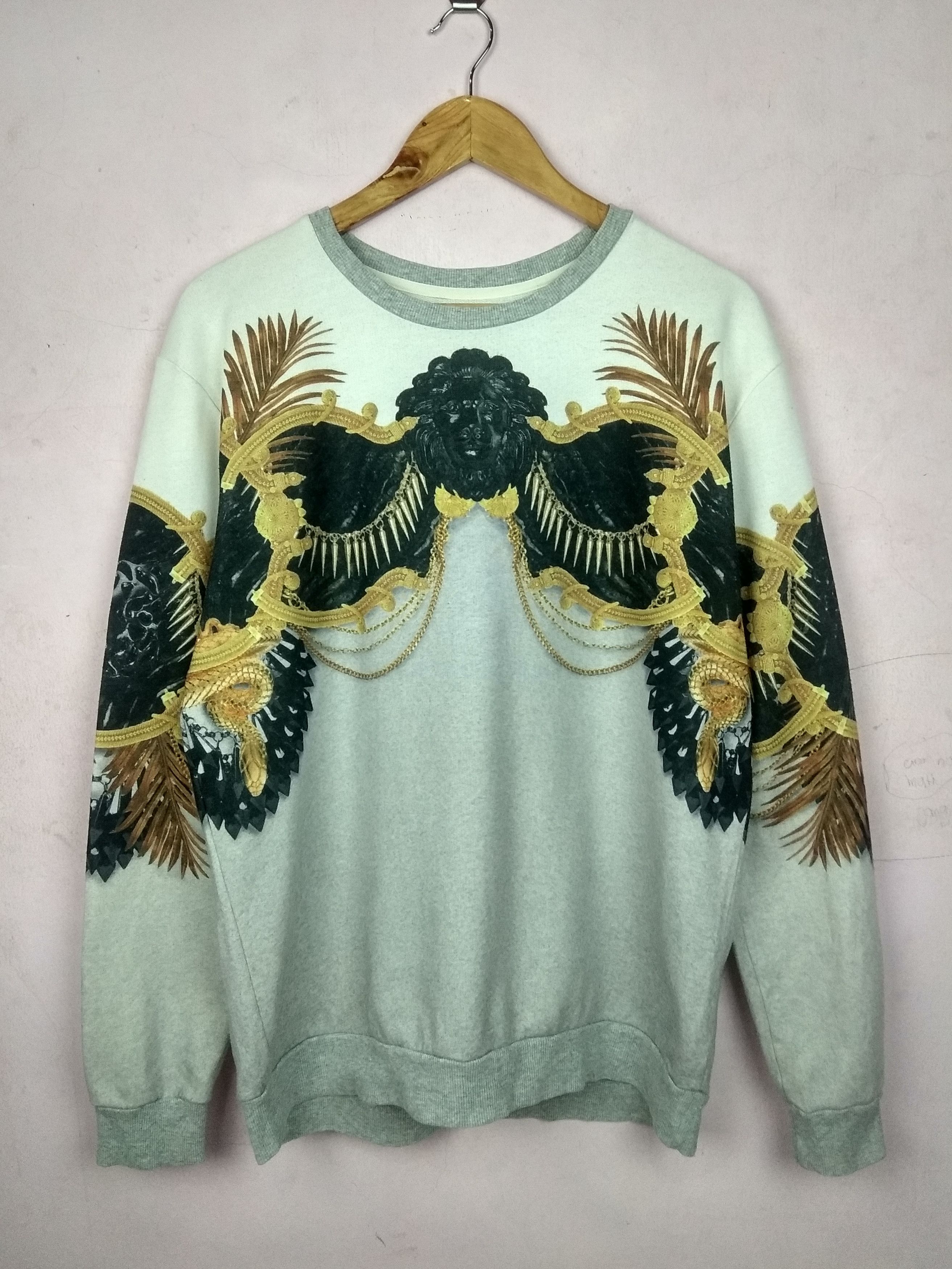 Vintage rare Zara Man full print Sweatshirt gold