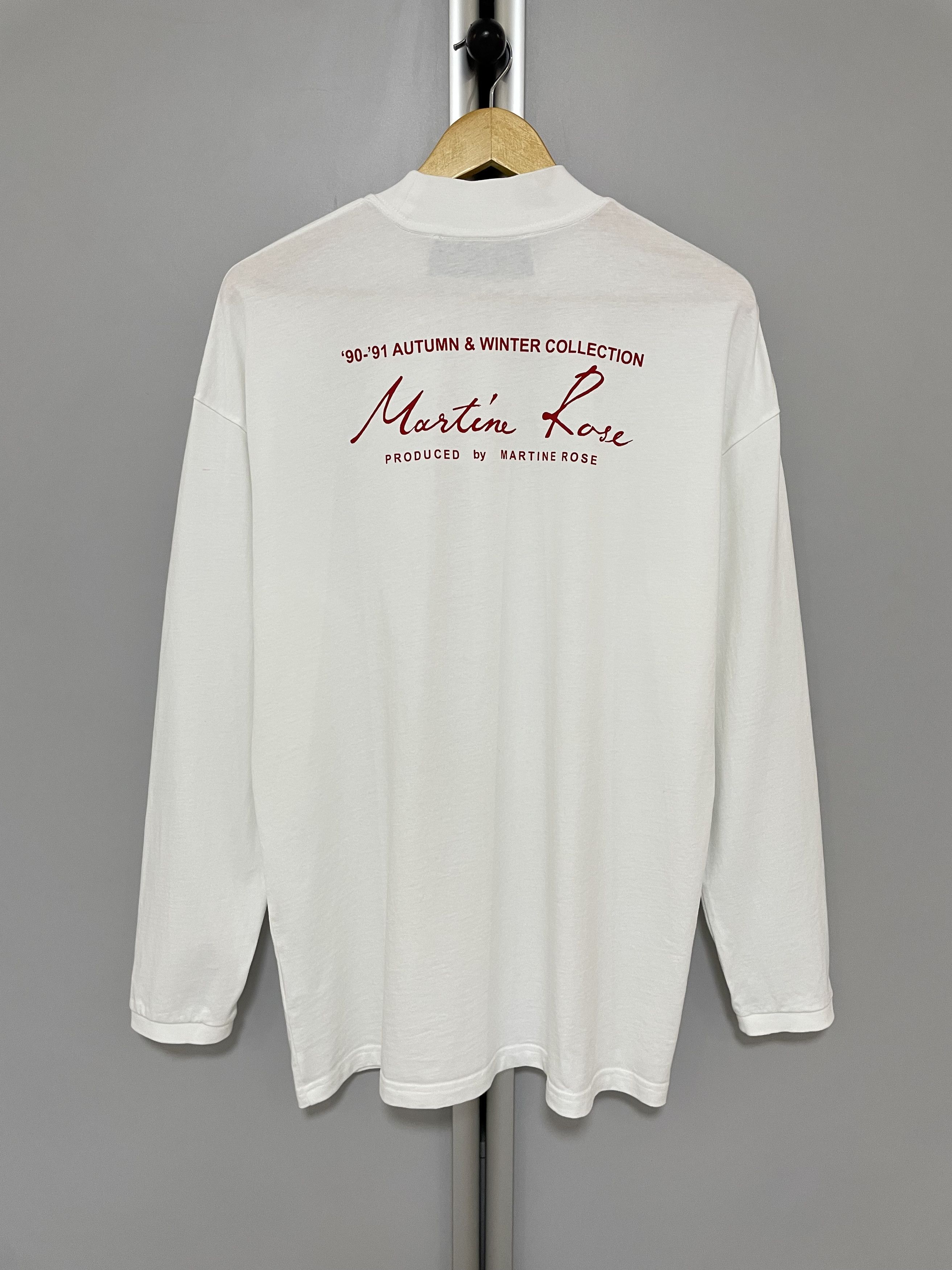 Martine Rose MARTINE ROSE Mock Neck Long Sleeve T-Shirt Tee Big Logo Size US S / EU 44-46 / 1 - 5 Thumbnail