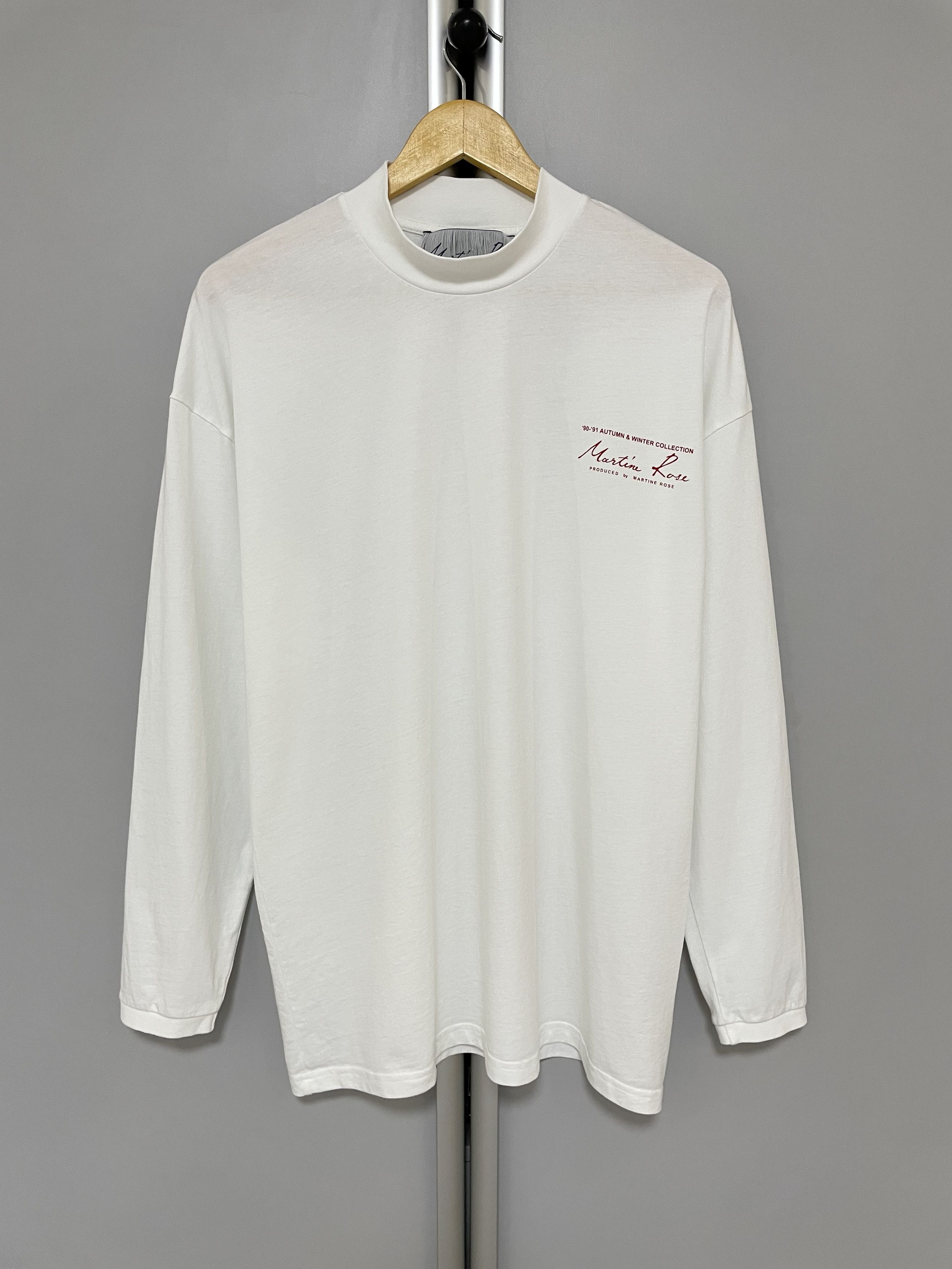 Martine Rose MARTINE ROSE Mock Neck Long Sleeve T-Shirt Tee Big Logo Size US S / EU 44-46 / 1 - 4 Thumbnail