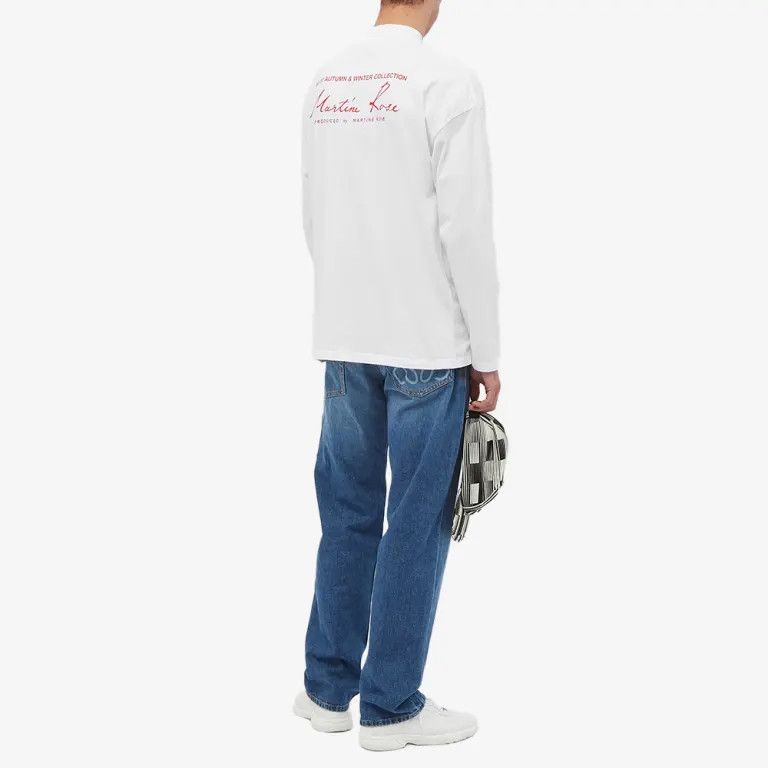Martine Rose MARTINE ROSE Mock Neck Long Sleeve T-Shirt Tee Big Logo Size US S / EU 44-46 / 1 - 13 Thumbnail