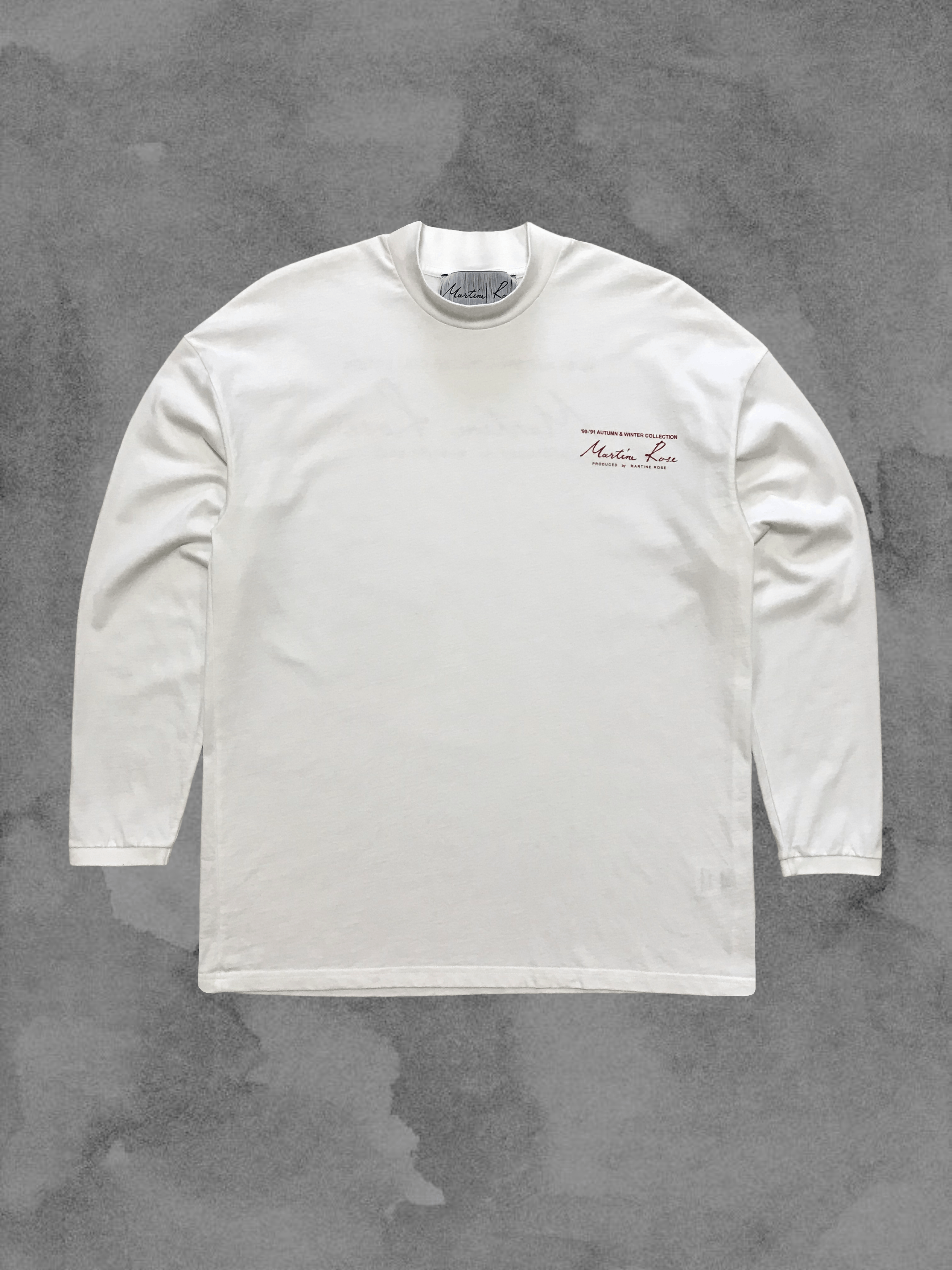 Martine Rose MARTINE ROSE Mock Neck Long Sleeve T-Shirt Tee Big Logo Size US S / EU 44-46 / 1 - 1 Thumbnail