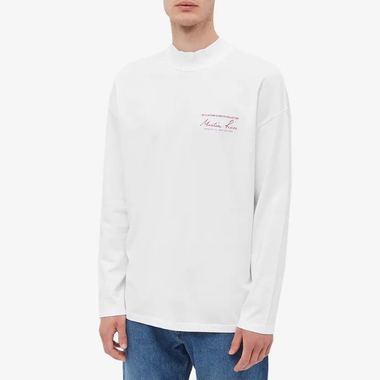Martine Rose MARTINE ROSE Mock Neck Long Sleeve T-Shirt Tee Big Logo Size US S / EU 44-46 / 1 - 2 Thumbnail