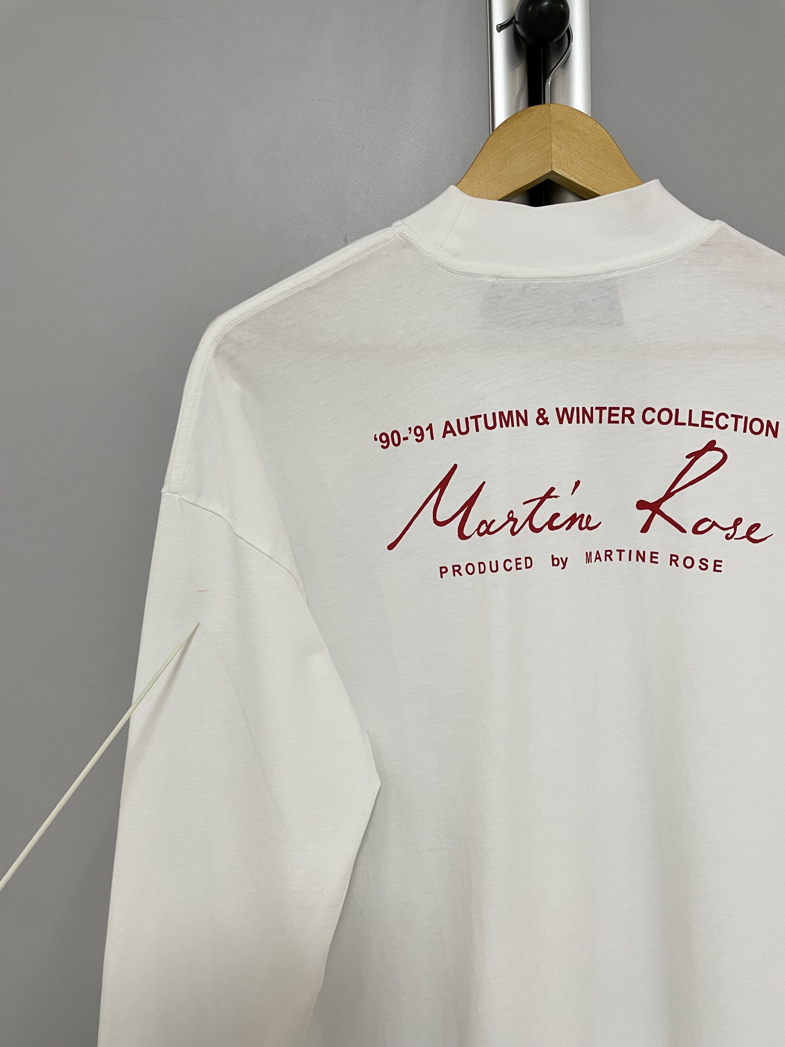Martine Rose MARTINE ROSE Mock Neck Long Sleeve T-Shirt Tee Big Logo Size US S / EU 44-46 / 1 - 15 Thumbnail