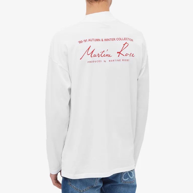 Martine Rose MARTINE ROSE Mock Neck Long Sleeve T-Shirt Tee Big Logo Size US S / EU 44-46 / 1 - 3 Thumbnail