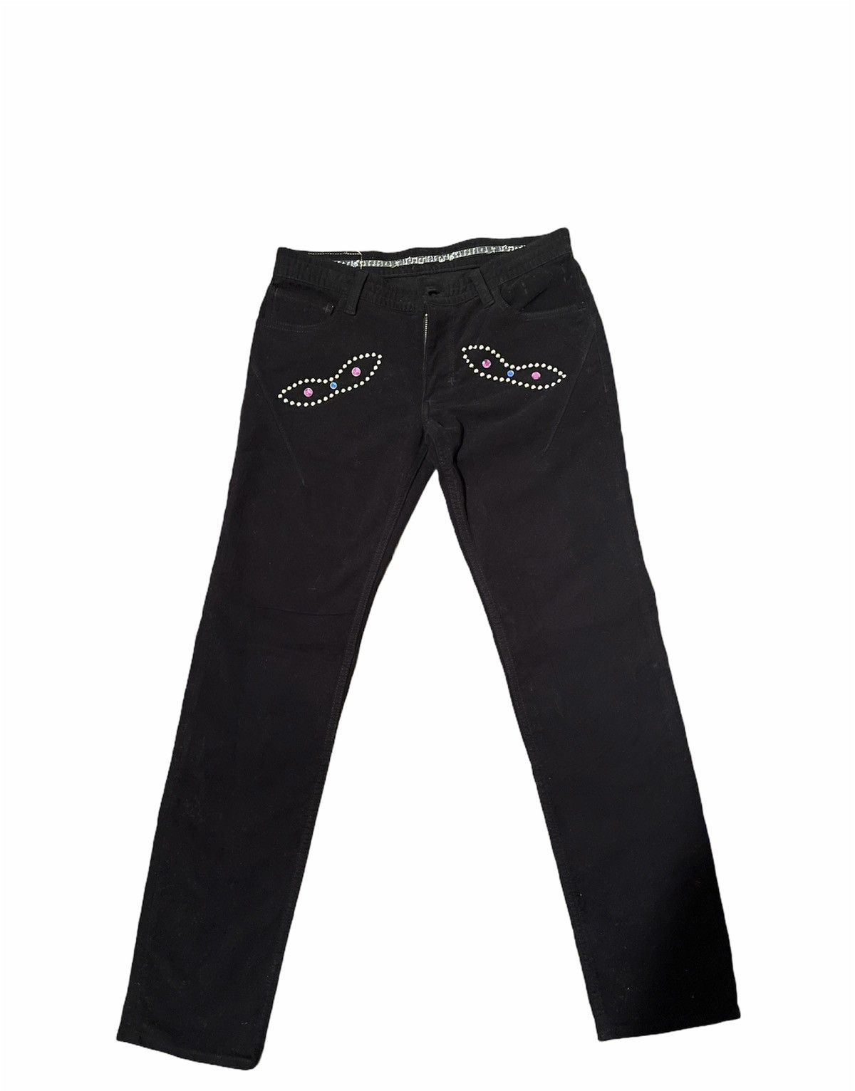 image of Number N Ine Number (N)Ine Fw’13 Jewel Studded Pants in Black, Men's (Size 29)