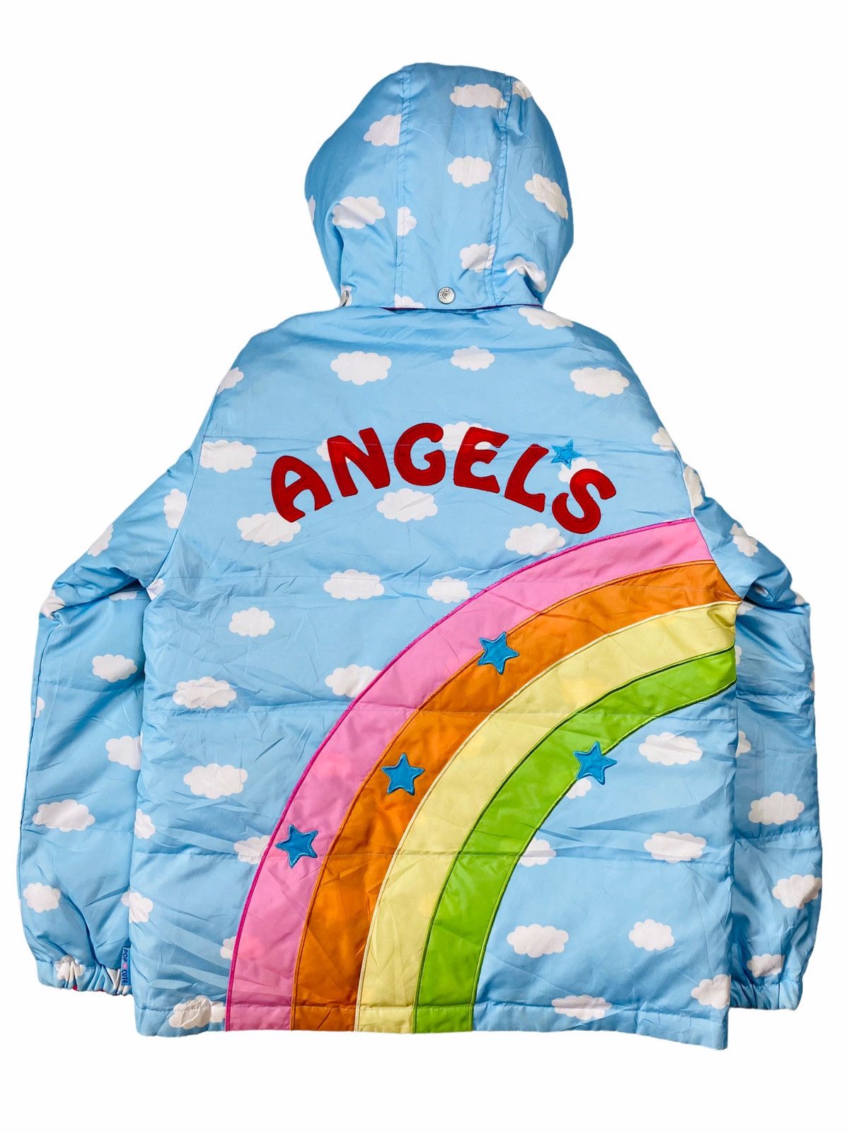 Pre-owned Japanese Brand 1990s Angel Blue - Archive Cloud & Rainbow Puffer Jacket