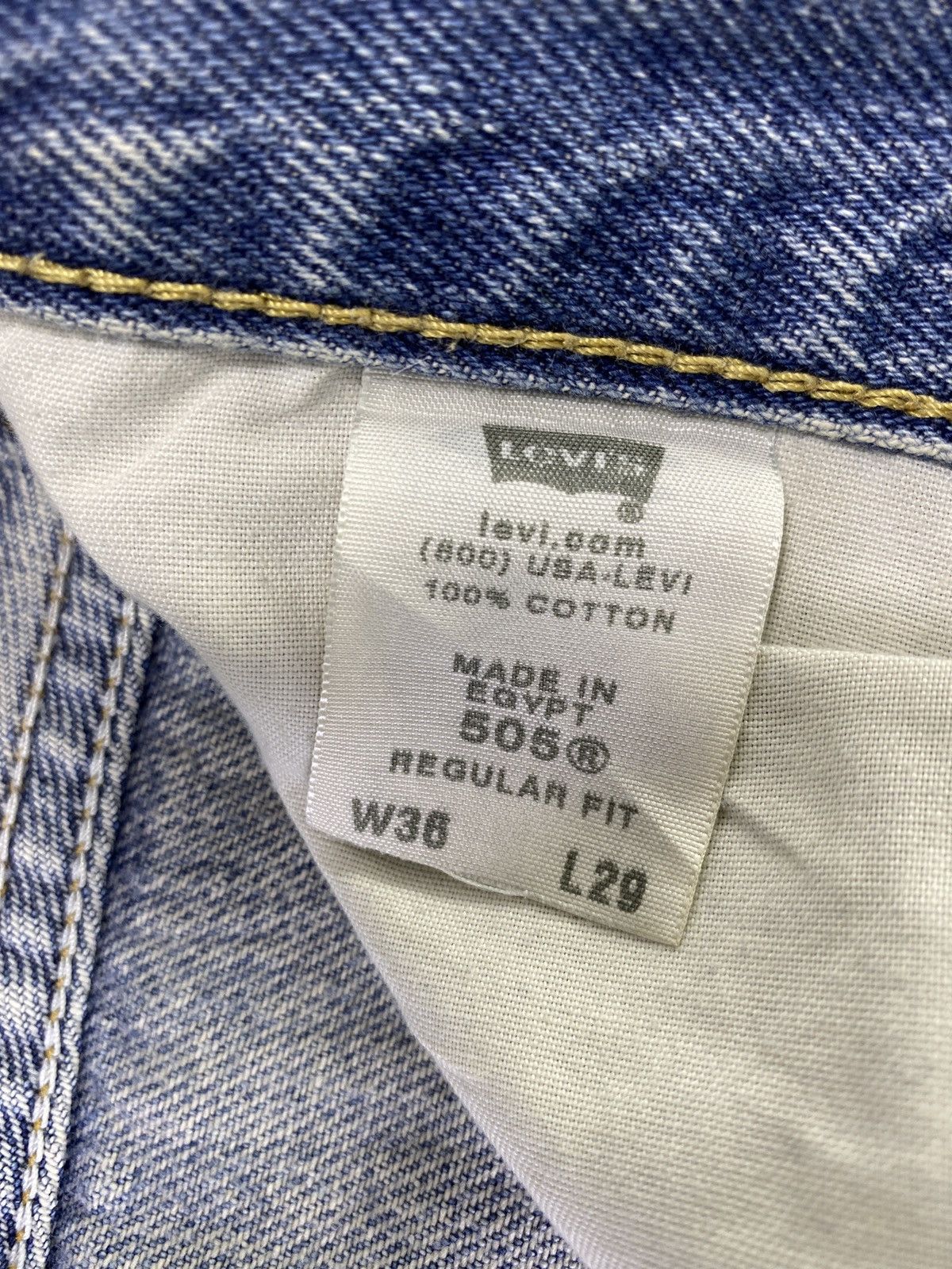 Levi's Vintage Levi's 505 Jeans Blue Wash 36x29 - J776 Size US 36 / EU 52 - 5 Thumbnail